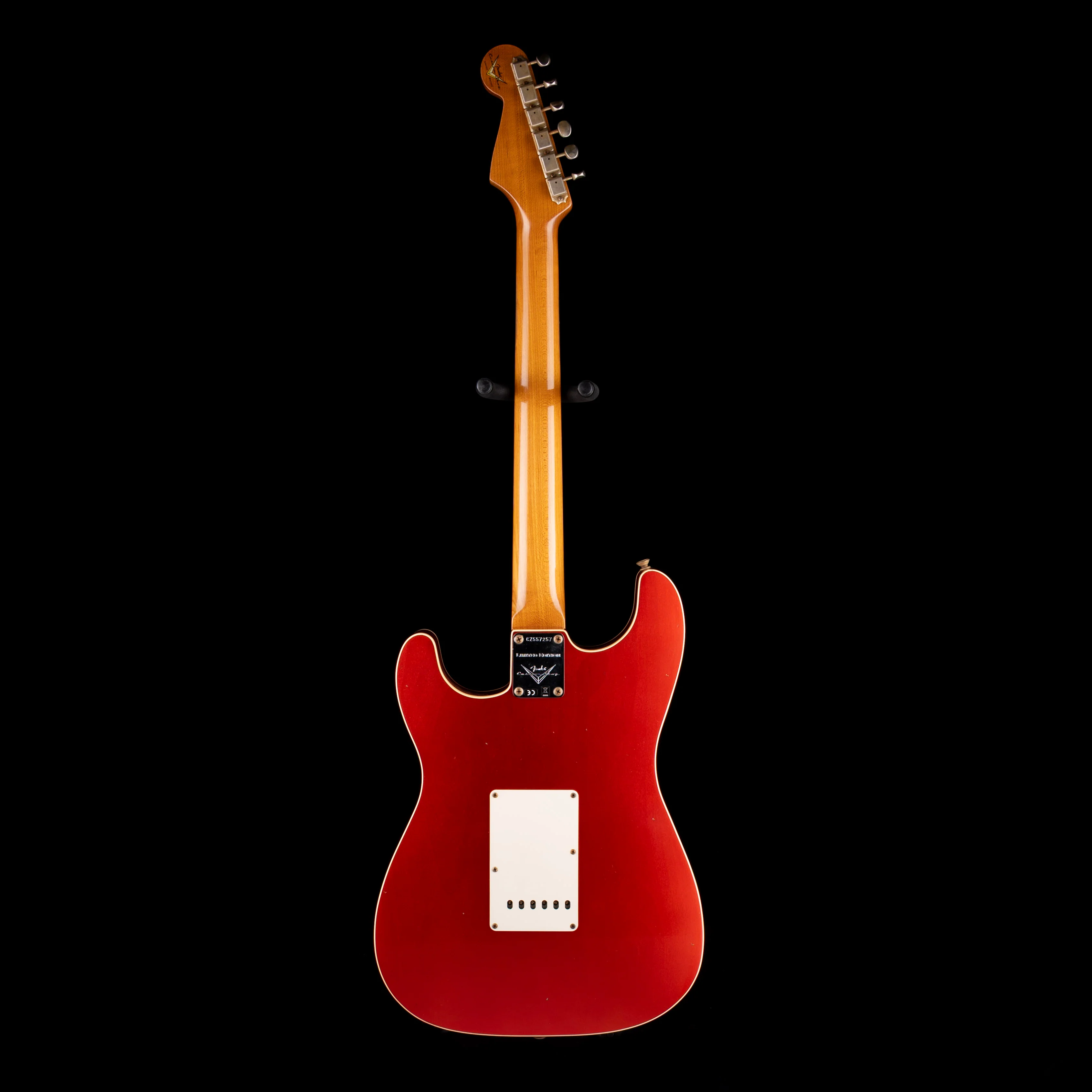 Used 2021 Fender Custom Shop Limited Edition Double-Bound Stratocaster Journeyman Relic Aged Candy Tangerine with Case - Image 10