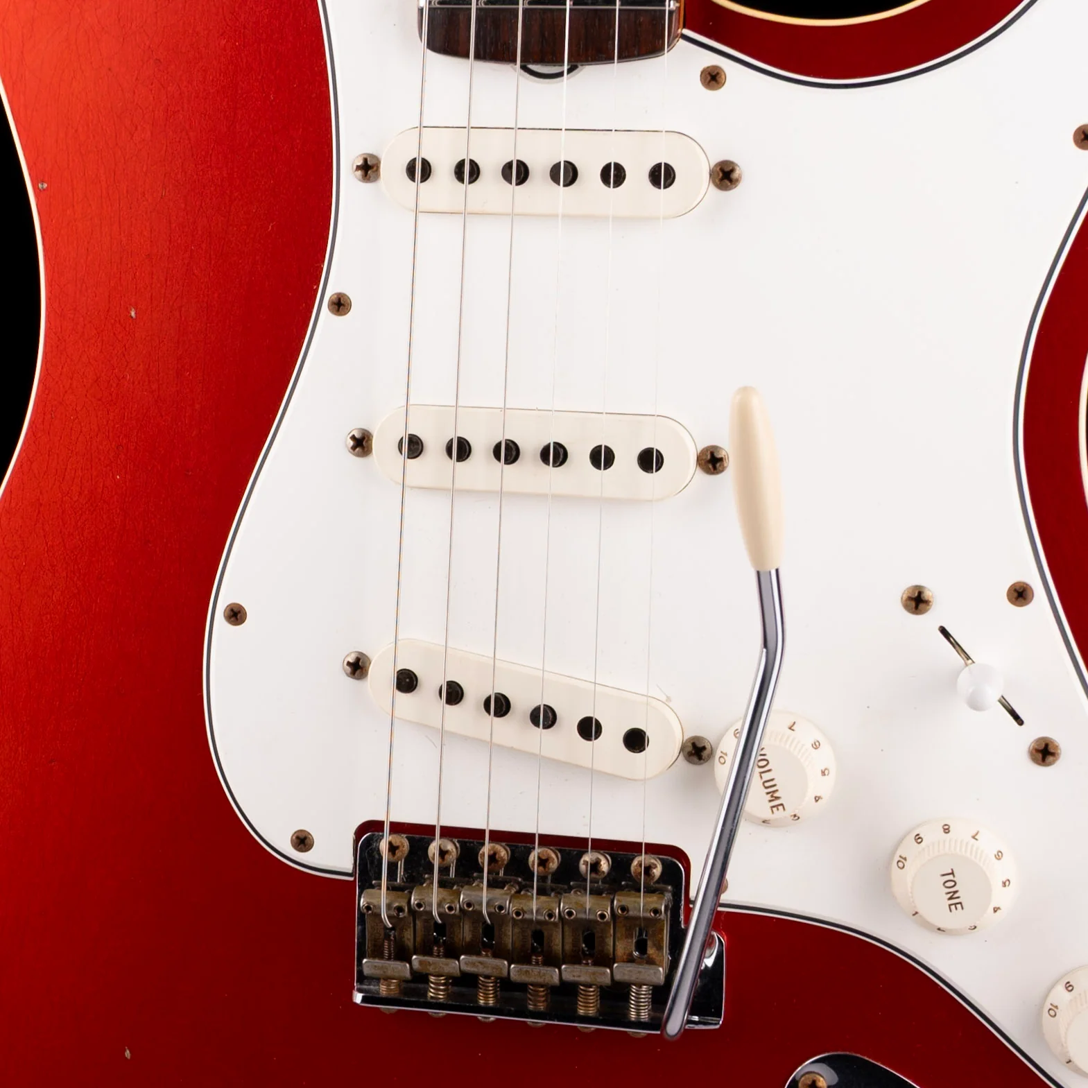 Used 2021 Fender Custom Shop Limited Edition Double-Bound Stratocaster Journeyman Relic Aged Candy Tangerine with Case - Image 4