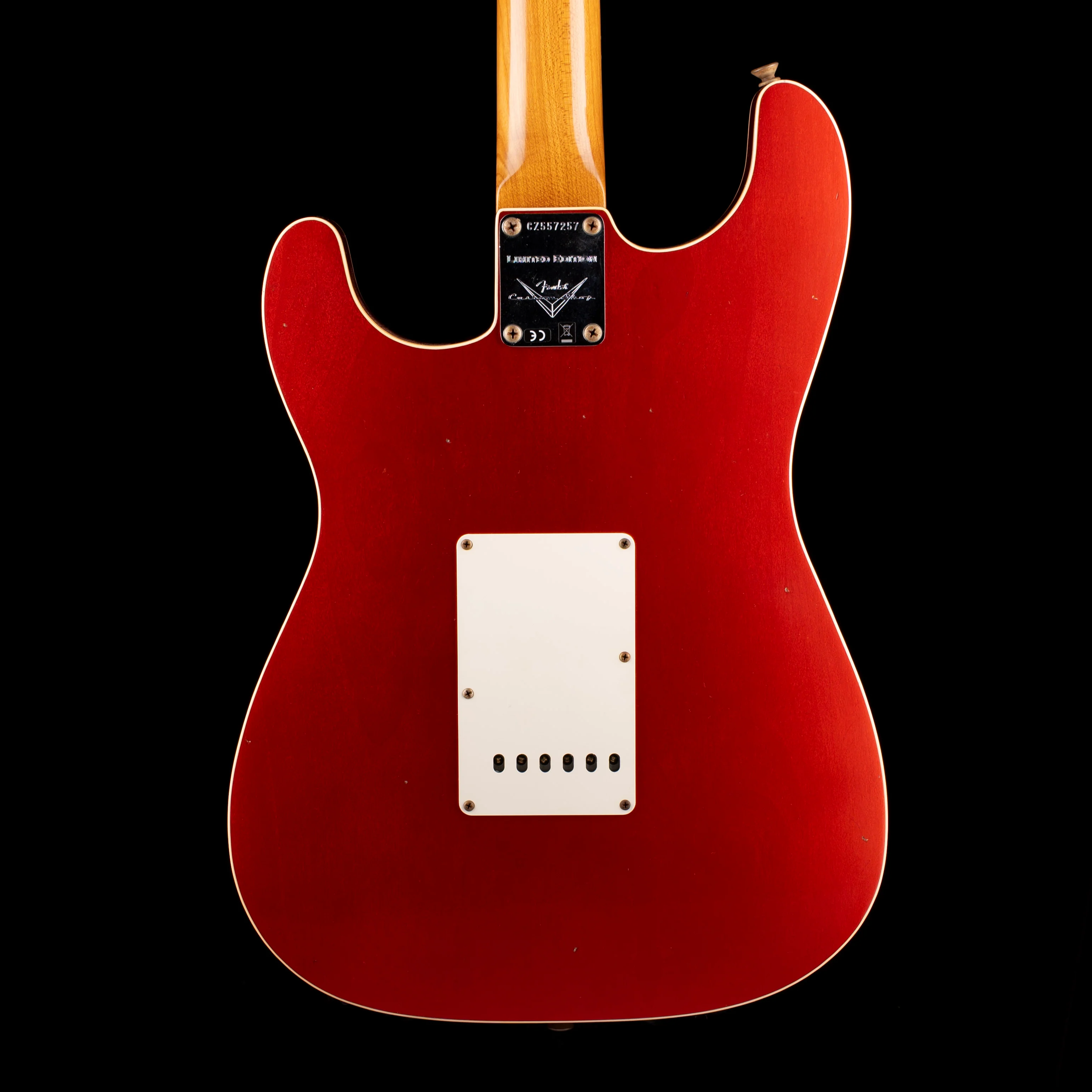 Used 2021 Fender Custom Shop Limited Edition Double-Bound Stratocaster Journeyman Relic Aged Candy Tangerine with Case - Image 9