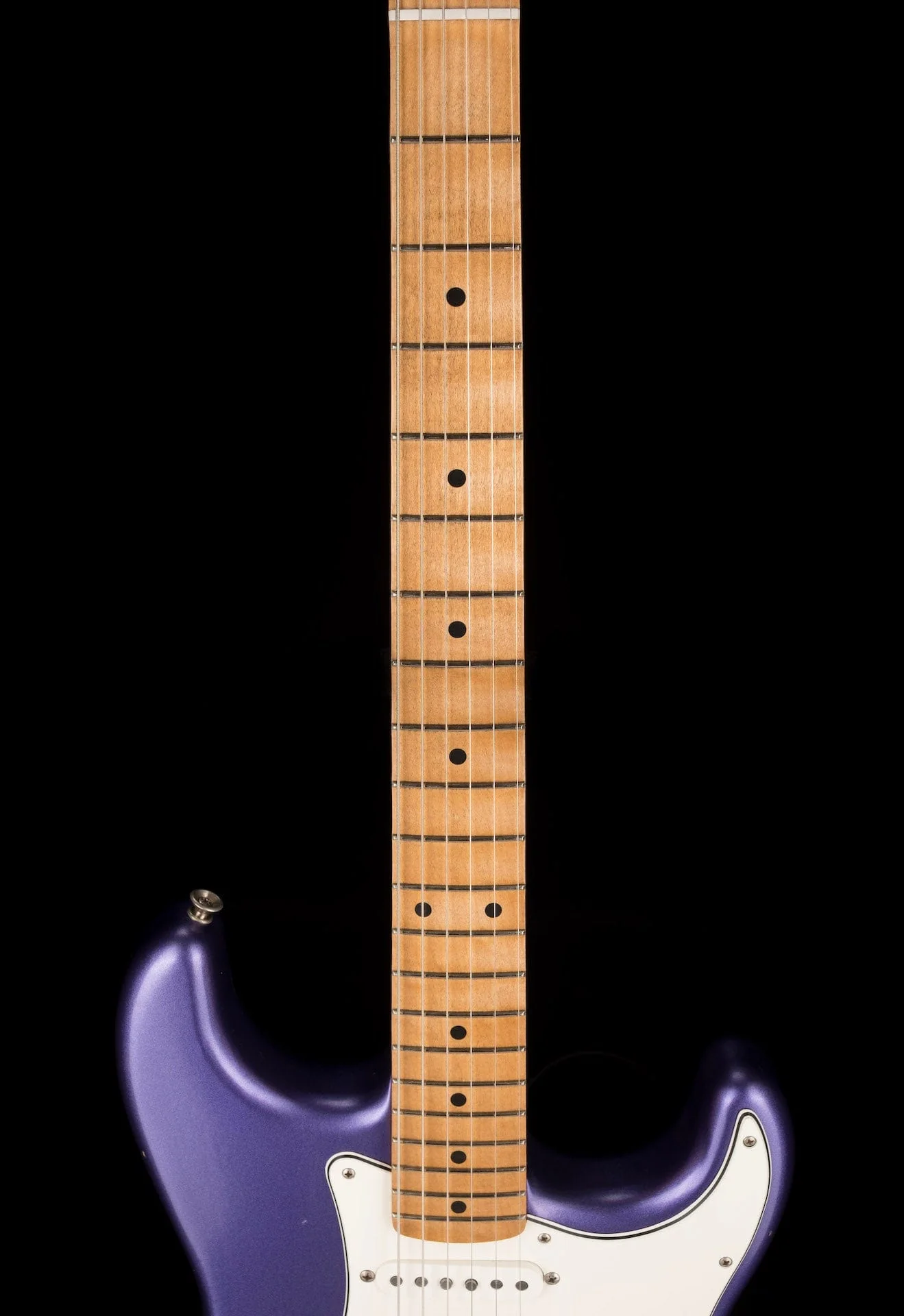 Used 2021 Fender Limited Edition Vintera Road Worn Mischief Maker Stratocaster Metallic Purple with Gig Bag - Image 10