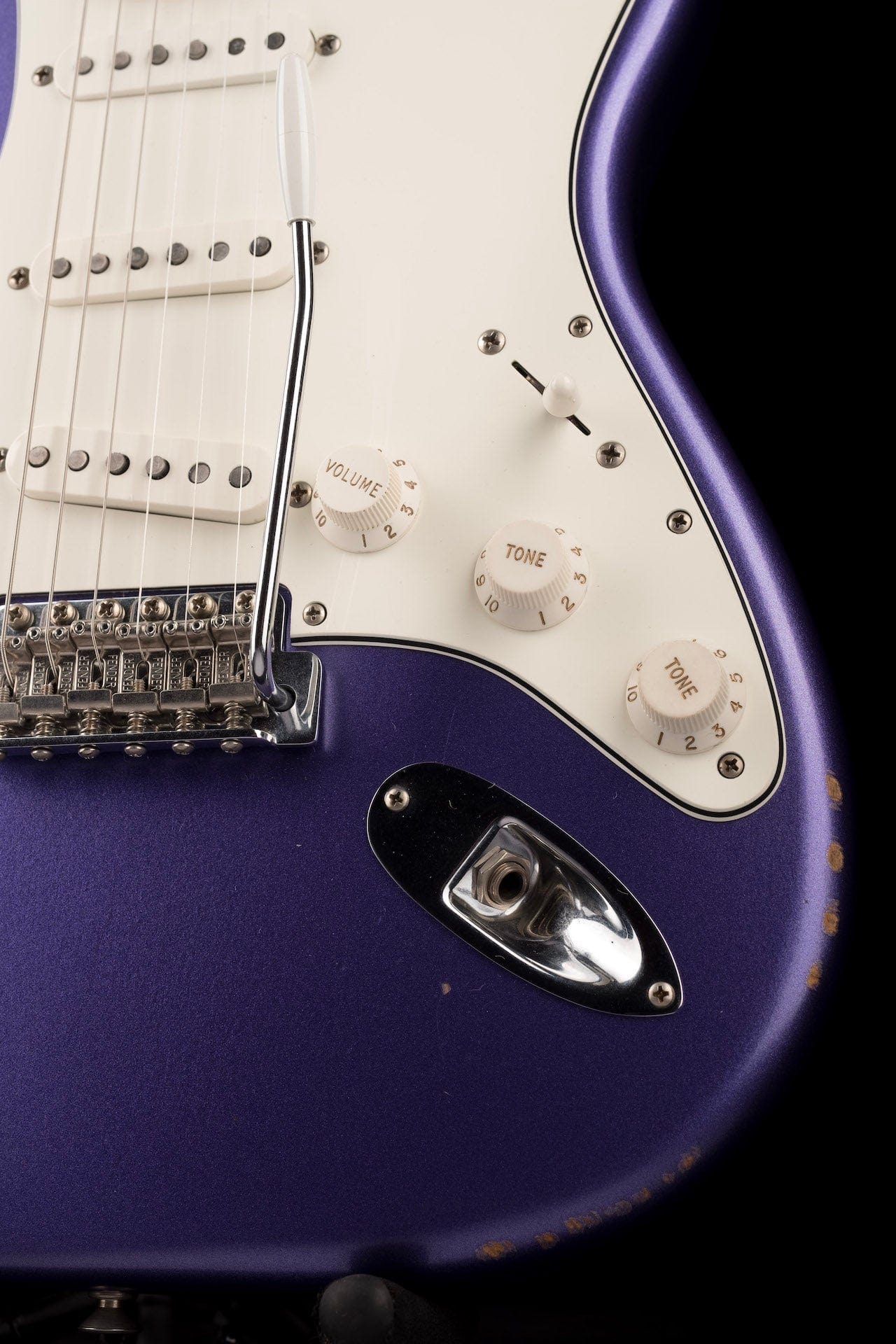 Used 2021 Fender Limited Edition Vintera Road Worn Mischief Maker Stratocaster Metallic Purple with Gig Bag - Image 8