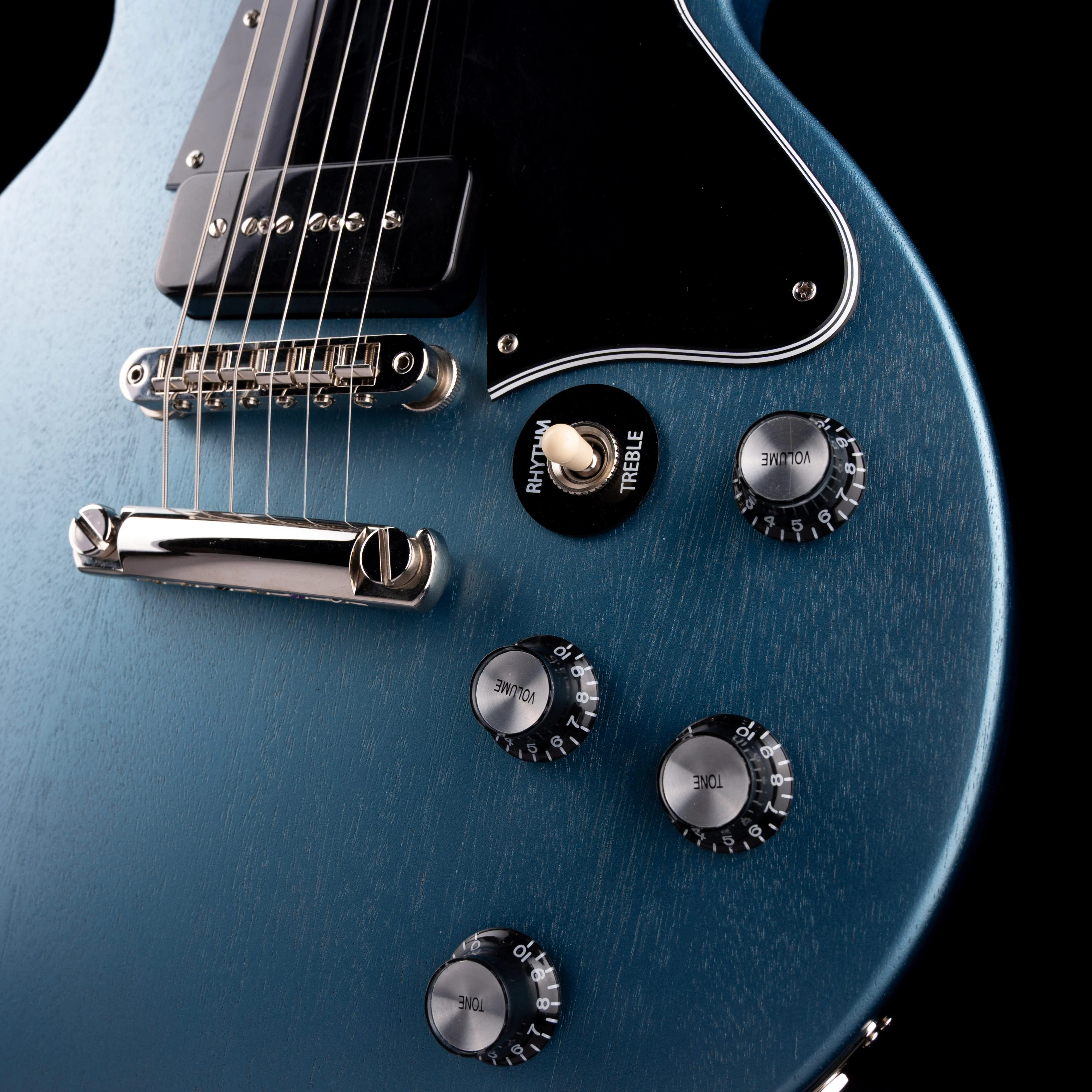 Used 2022 Gibson Rick Beato Les Paul Special Double Cut TV Blue Mist with OHSC - Image 5