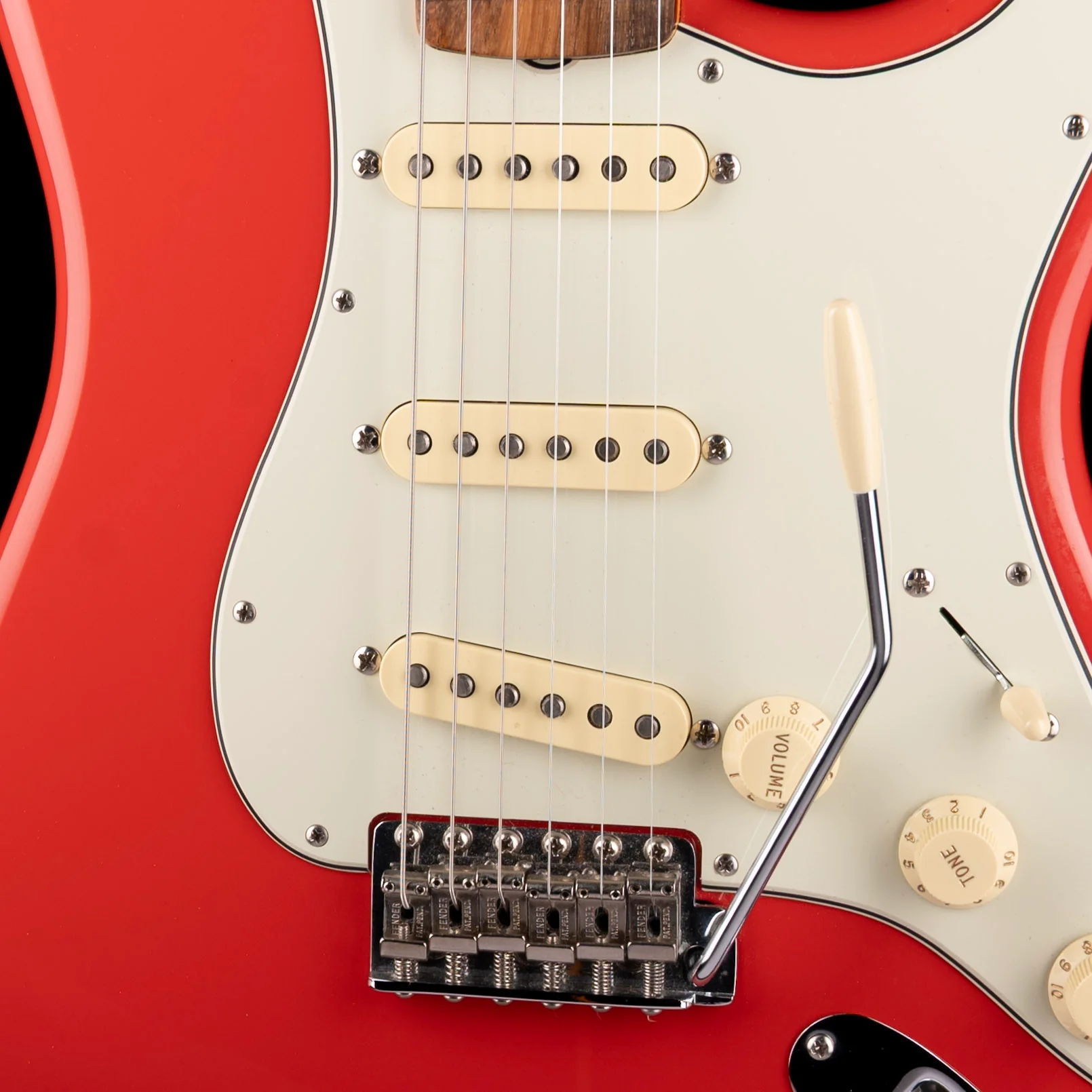 Used 2023 Fender American Vintage II 1961 Stratocaster Fiesta Red with OHSC - Serial # V2214290 - Image 7