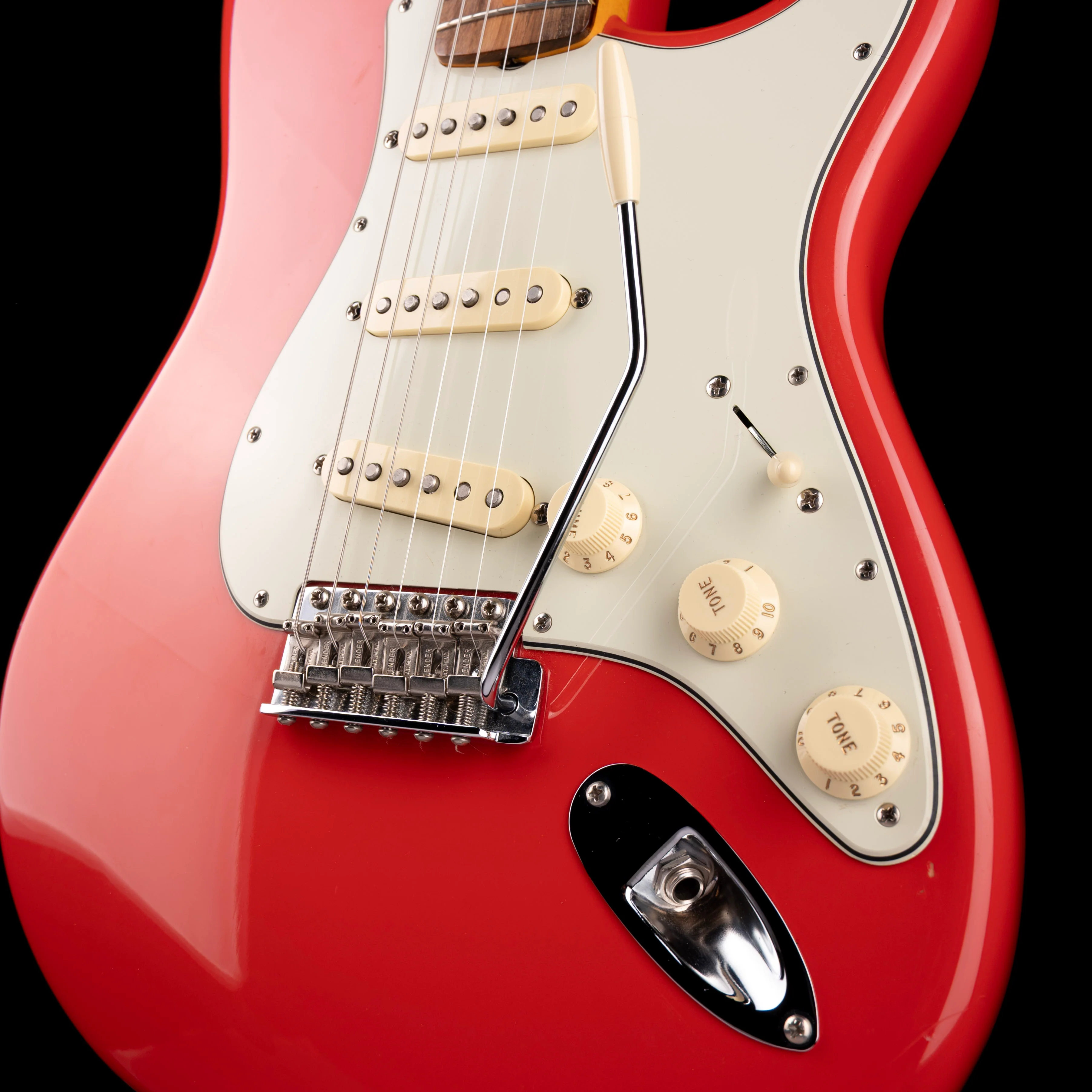 Used 2023 Fender American Vintage II 1961 Stratocaster Fiesta Red with OHSC - Serial # V2214290 - Image 8