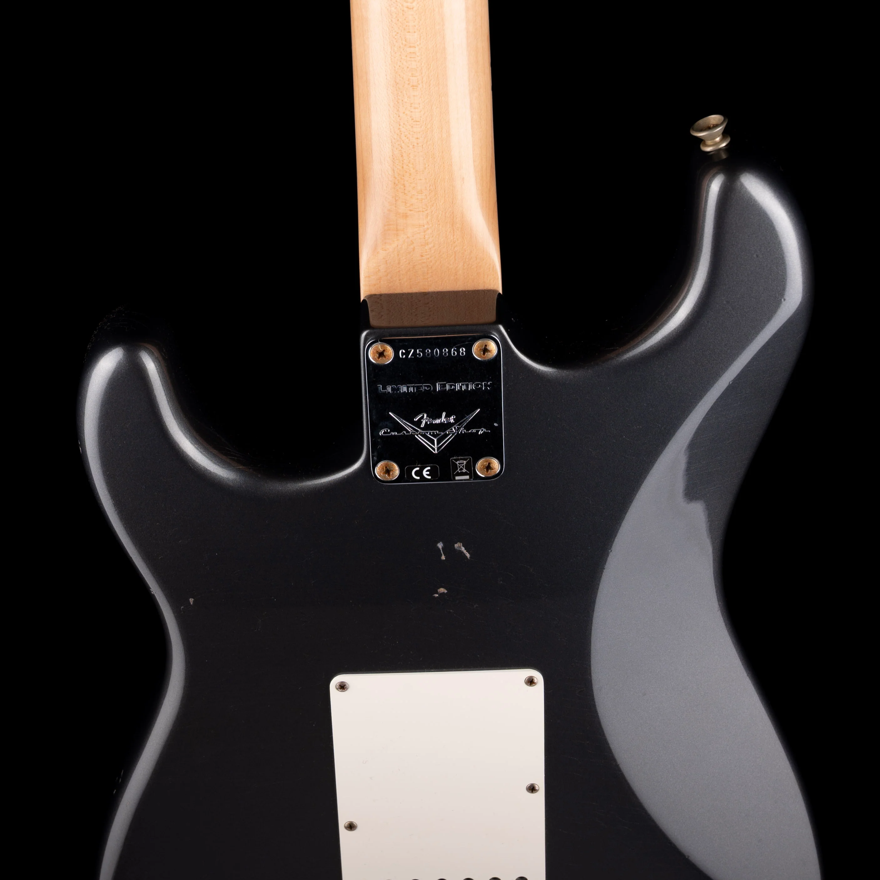 Used 2024 Fender Custom Shop 1968 Stratocaster Journeyman Relic Charcoal Frost Metallic with OHSC - Image 10