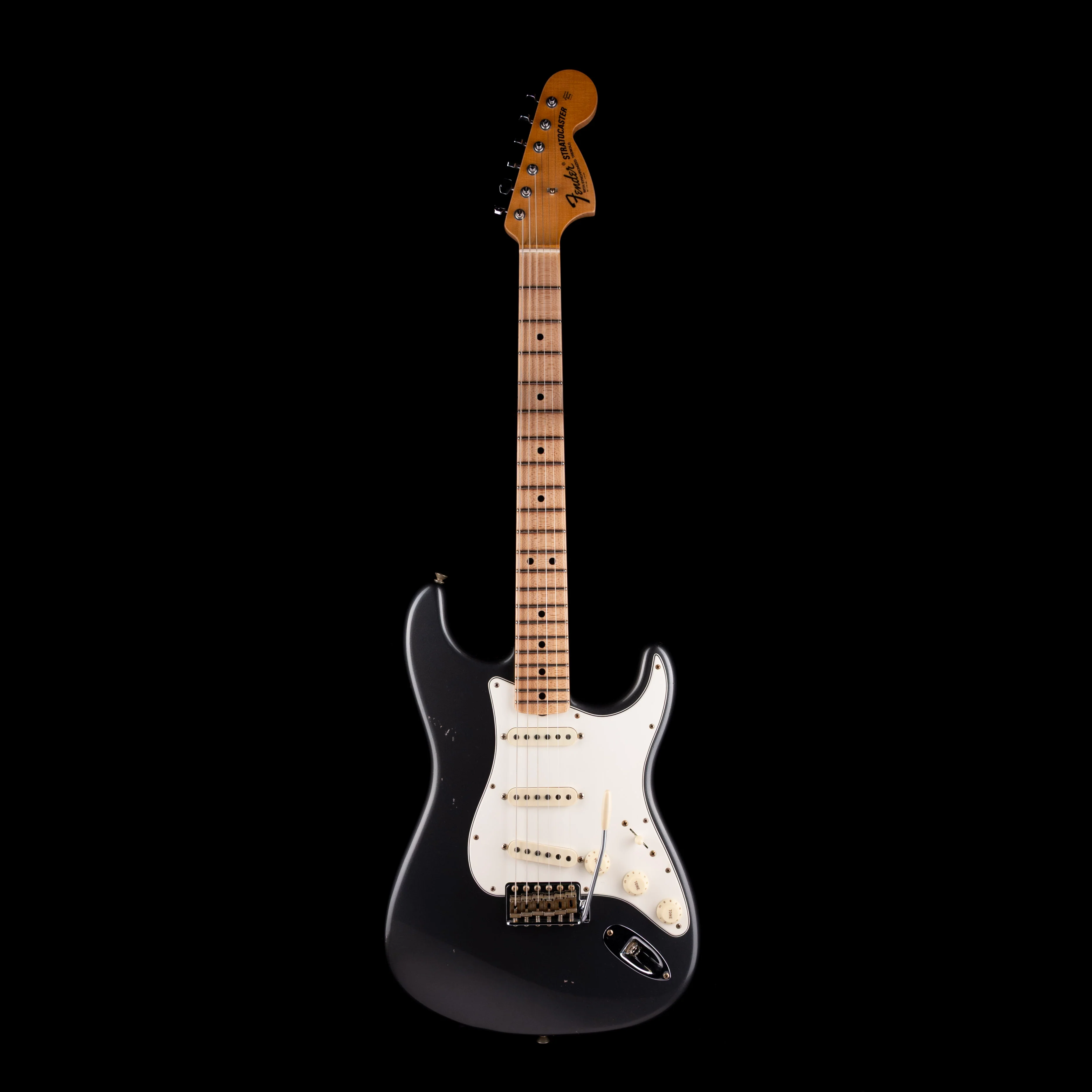 Used 2024 Fender Custom Shop 1968 Stratocaster Journeyman Relic Charcoal Frost Metallic with OHSC - Image 2