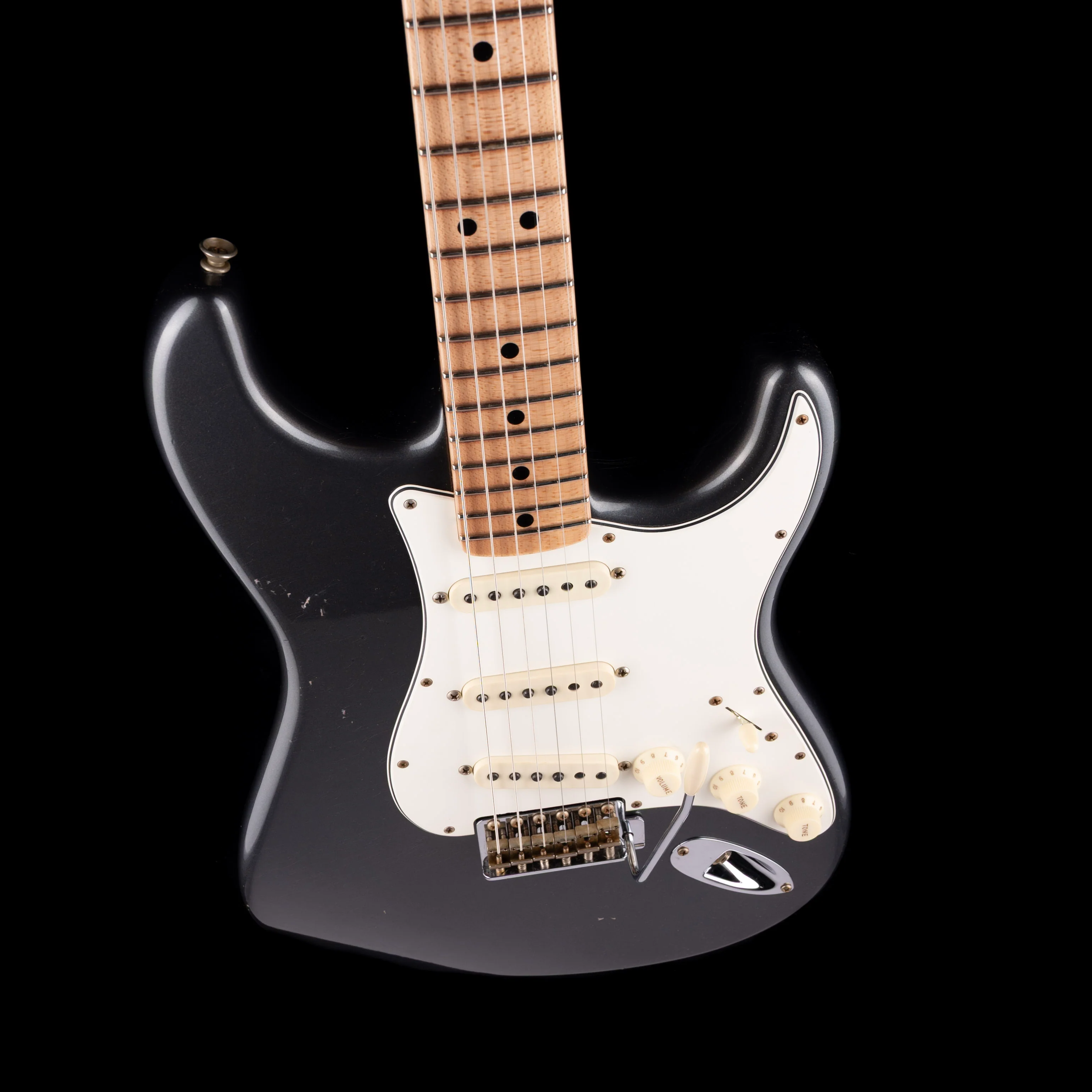 Used 2024 Fender Custom Shop 1968 Stratocaster Journeyman Relic Charcoal Frost Metallic with OHSC - Image 3