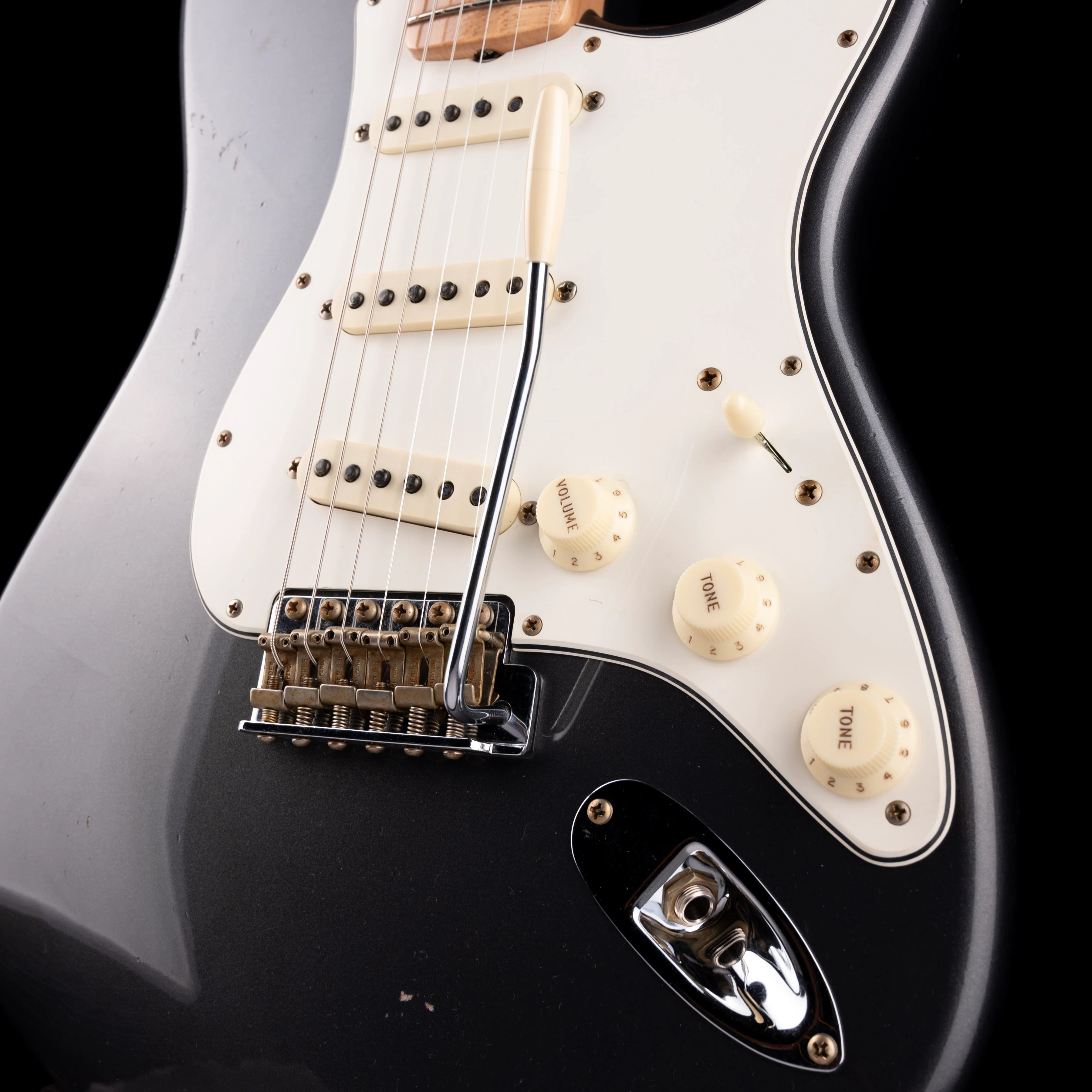 Used 2024 Fender Custom Shop 1968 Stratocaster Journeyman Relic Charcoal Frost Metallic with OHSC - Image 5