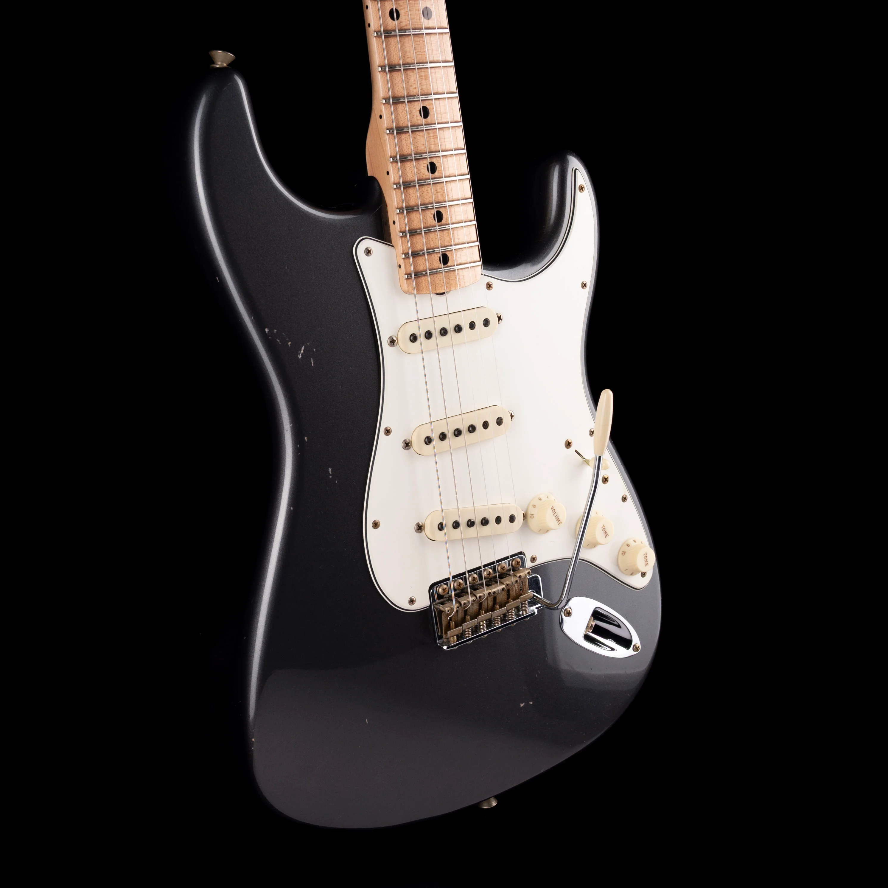 Used 2024 Fender Custom Shop 1968 Stratocaster Journeyman Relic Charcoal Frost Metallic with OHSC - Image 6