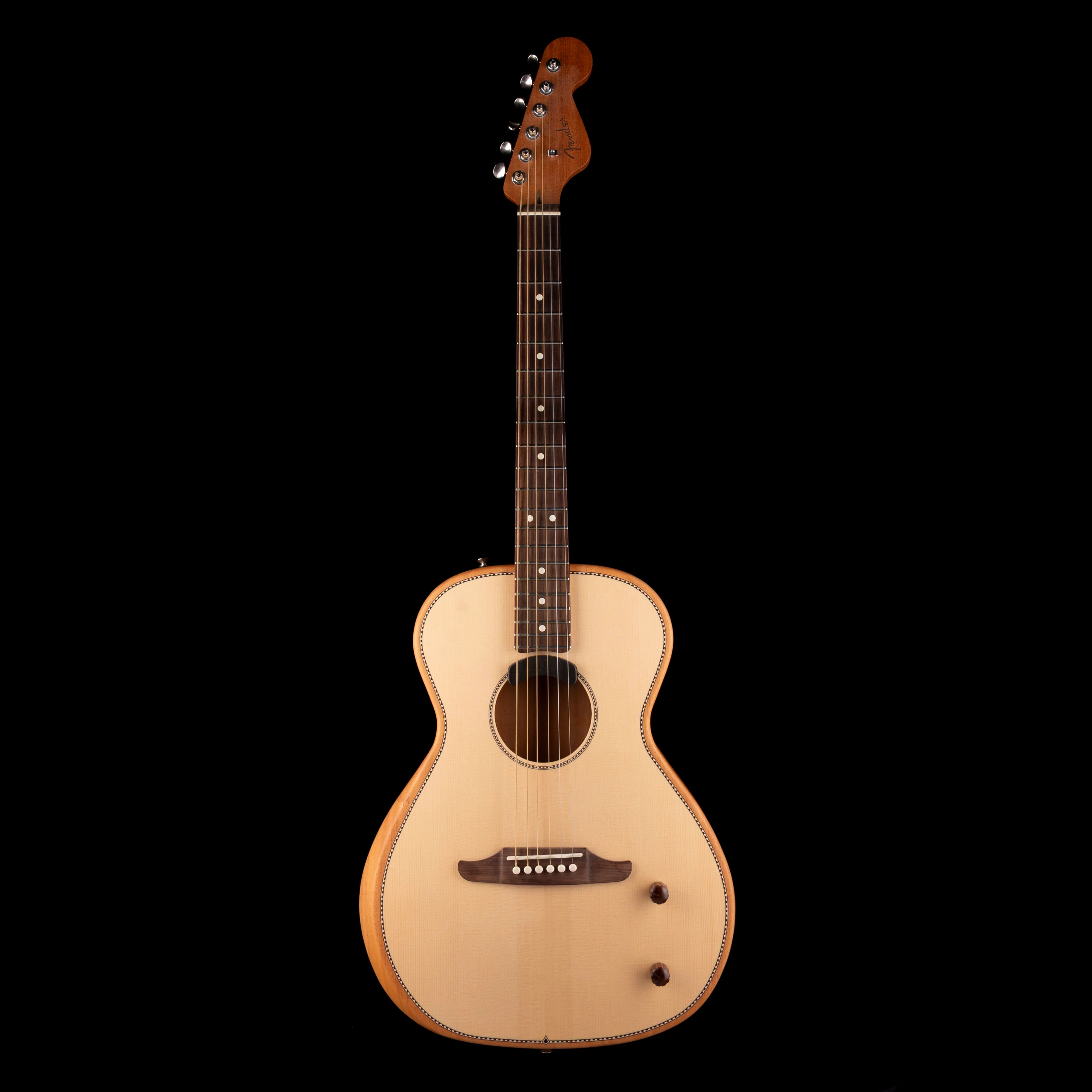 Used 2024 Fender Highway Series Parlor Natural with Gig Bag - Image 2