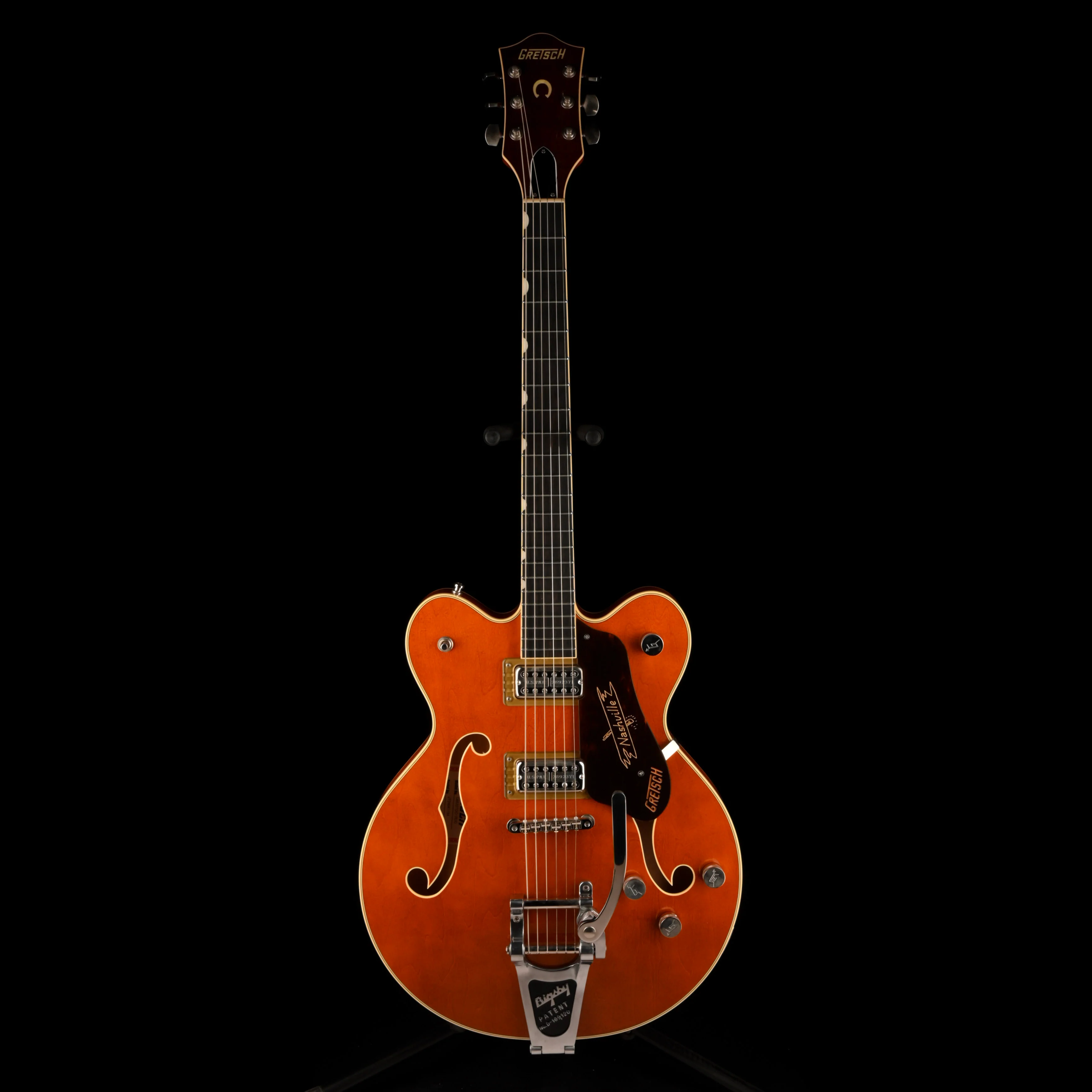Used 2024 Gretsch Nashville G6220 TDC Flame Maple Top Round Up Orange With OHSC - Image 2