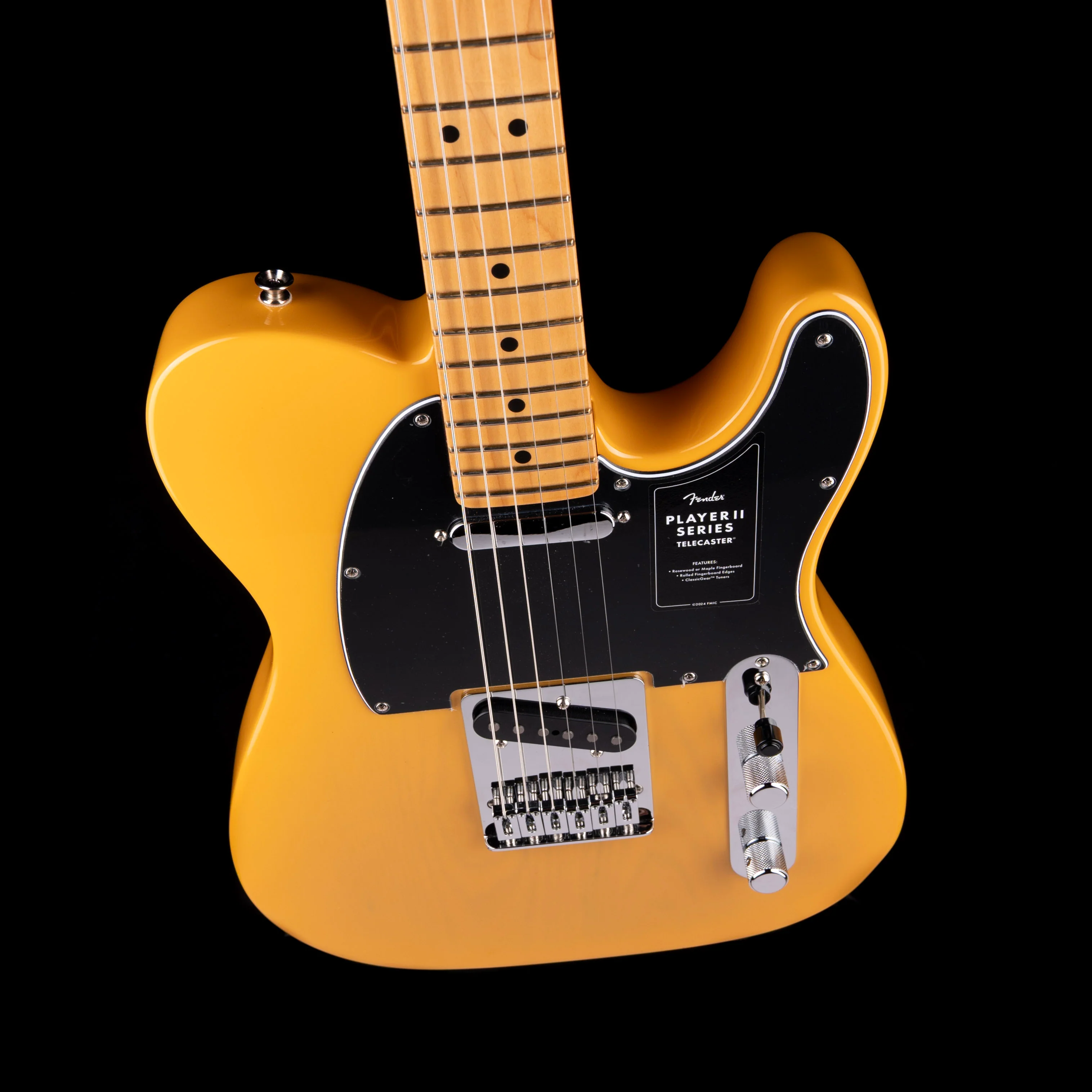 Used 2025 Fender Player II Telecaster Chambered Ash Butterscotch Blonde with Gig Bag - Image 3