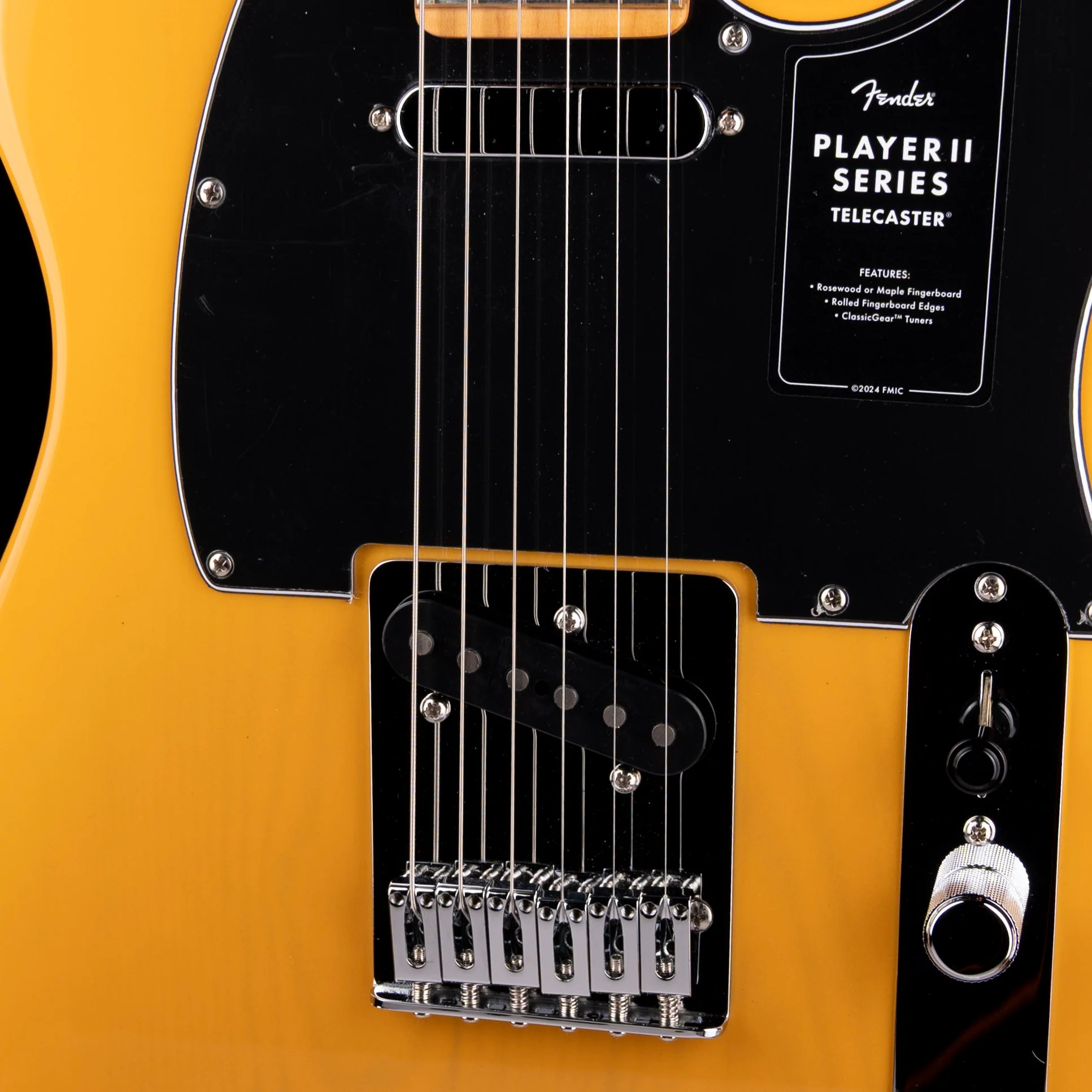 Used 2025 Fender Player II Telecaster Chambered Ash Butterscotch Blonde with Gig Bag - Image 5