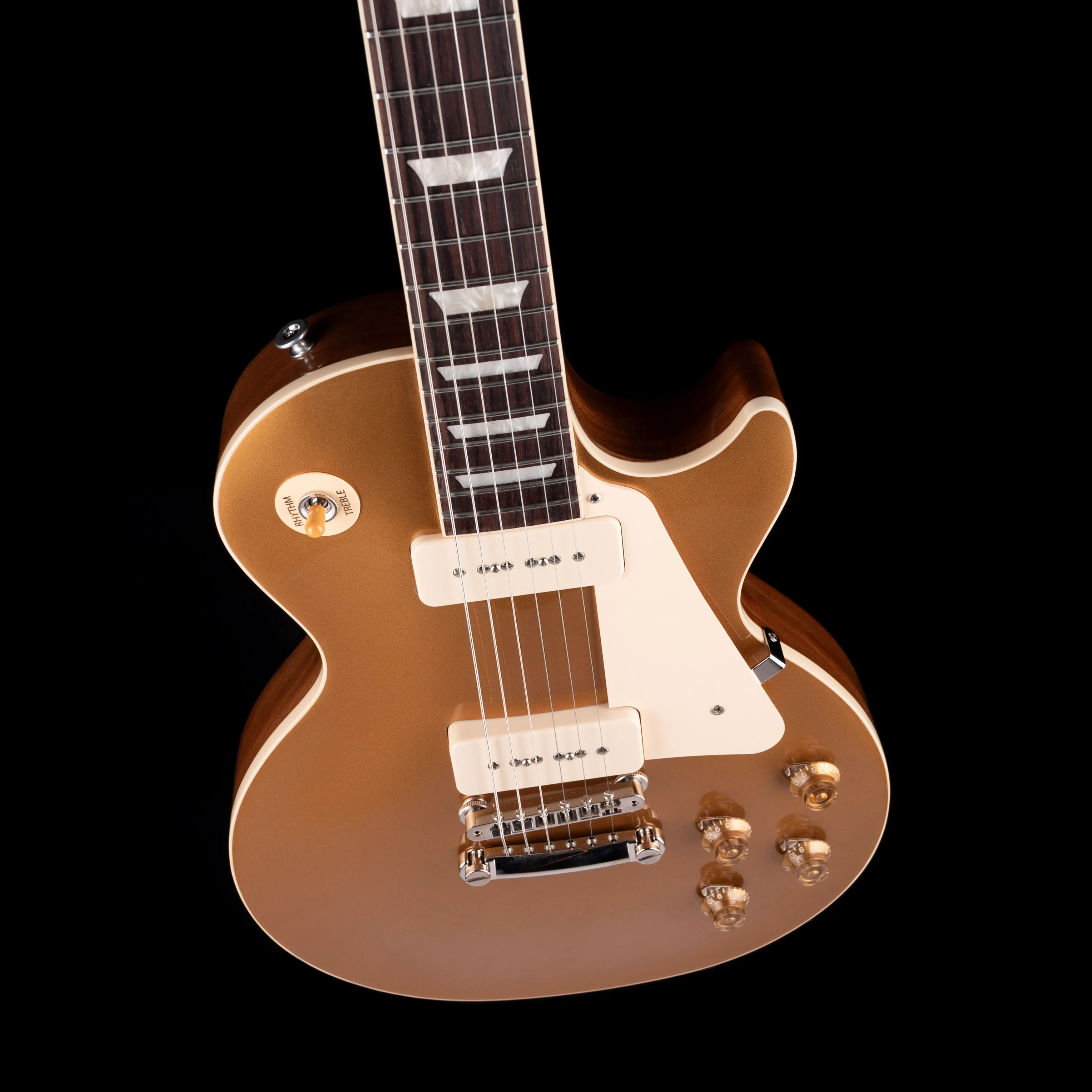 Used 2025 Gibson Les Paul Standard P90 Goldtop with OHSC - Image 3