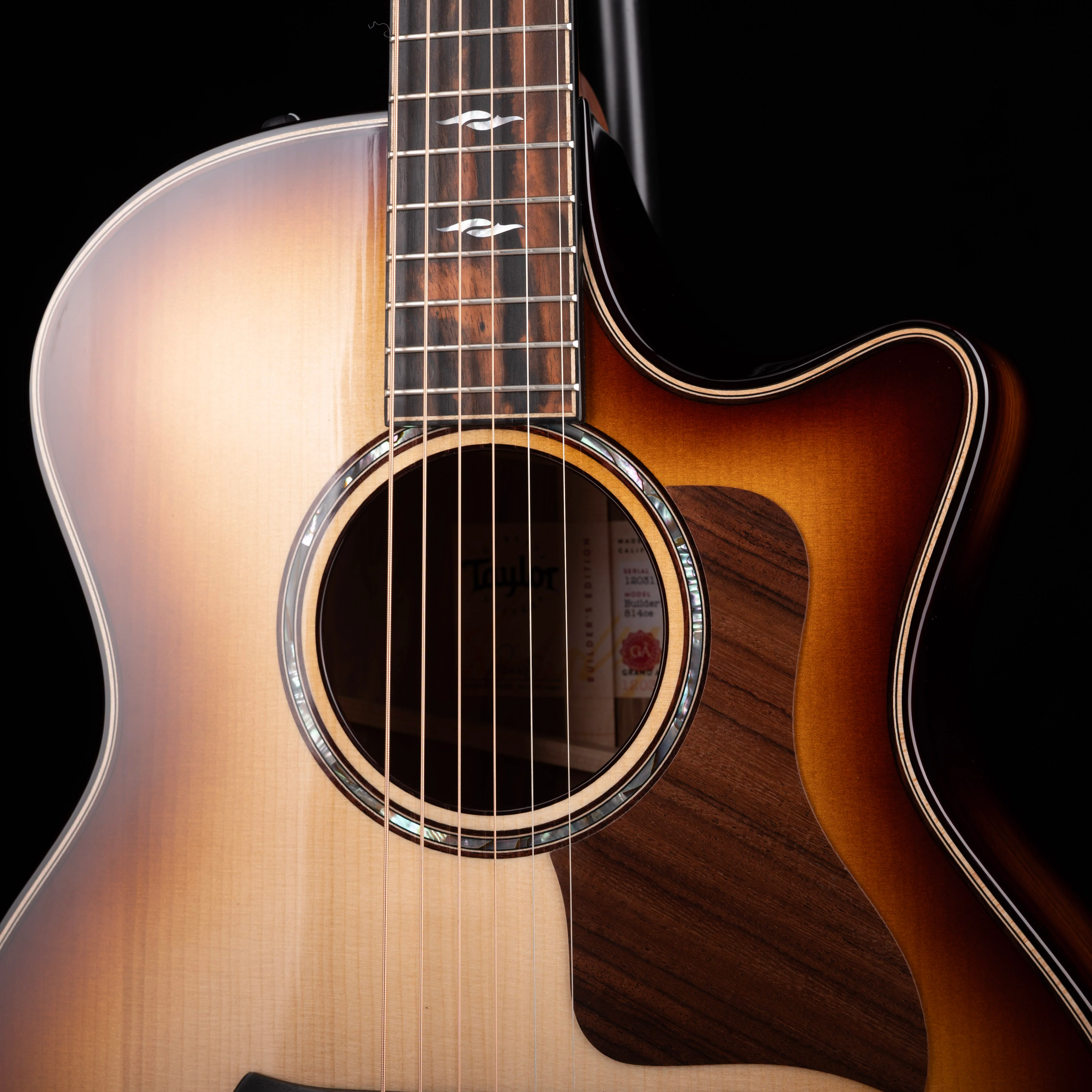 Used 2025 Taylor Builder's Edition 814ce Honduran Rosewood Kona Edgeburst With OHSC - Image 2