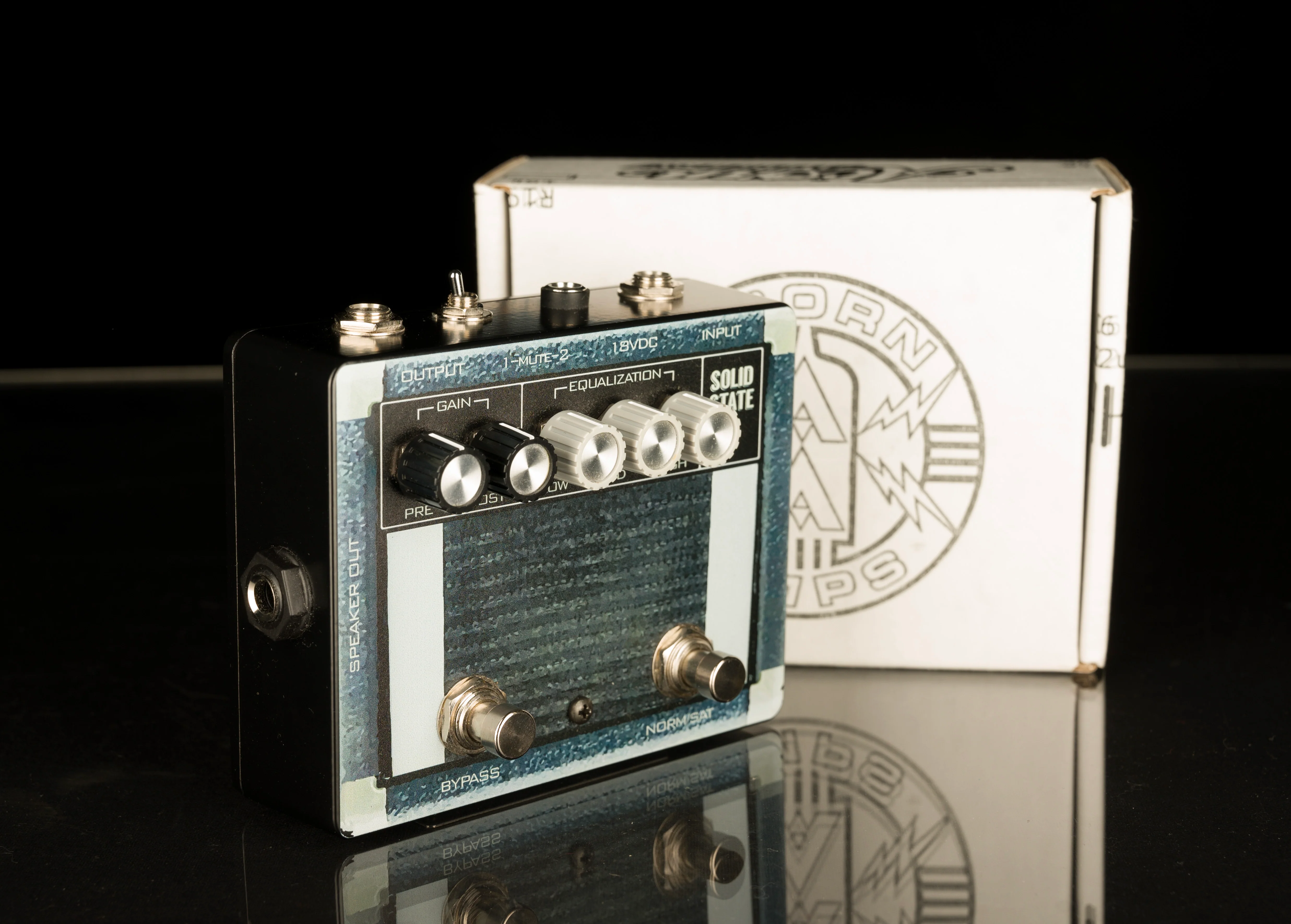 Used Acorn Amplifiers Solid State Preamp Pedal with a Box