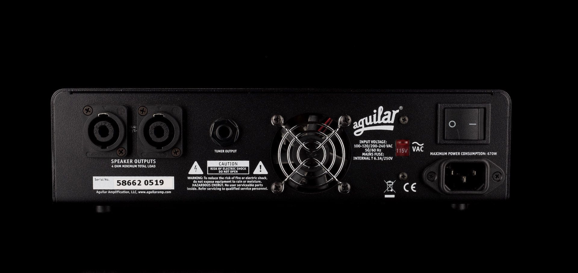 Used Aguilar Tone Hammer 500 Bass Amp Head with Carry Bag - Image 6