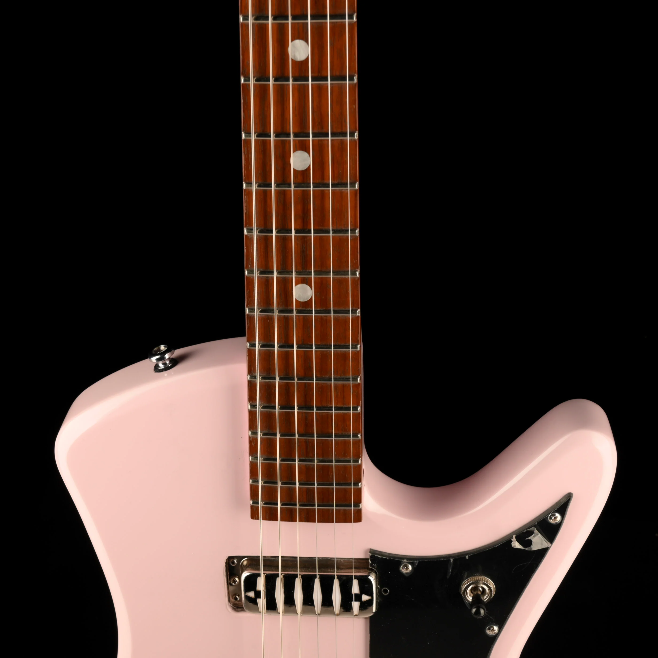 Used Airline Bighorn Electric Guitar Shell Pink - Image 3