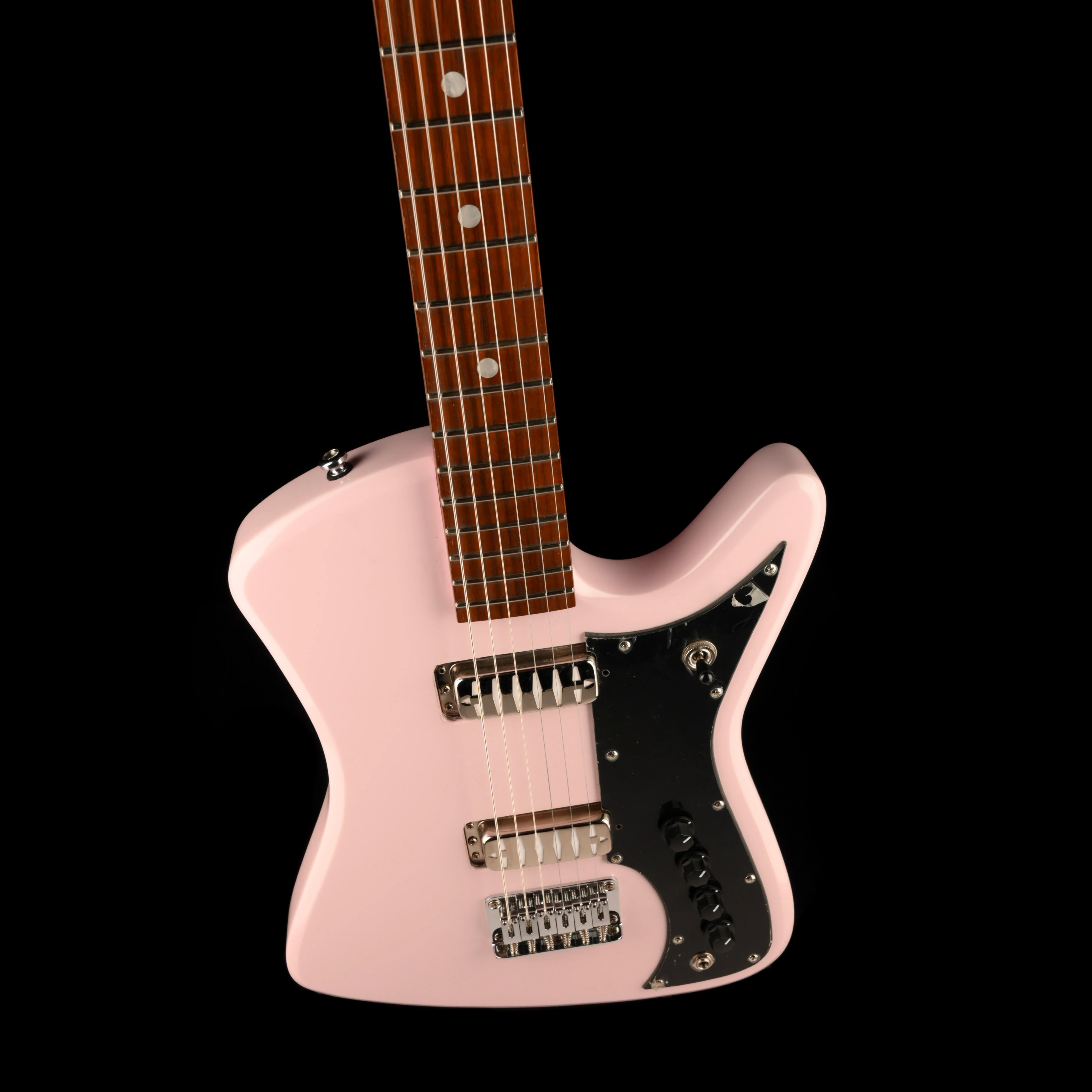 Used Airline Bighorn Electric Guitar Shell Pink - Image 4