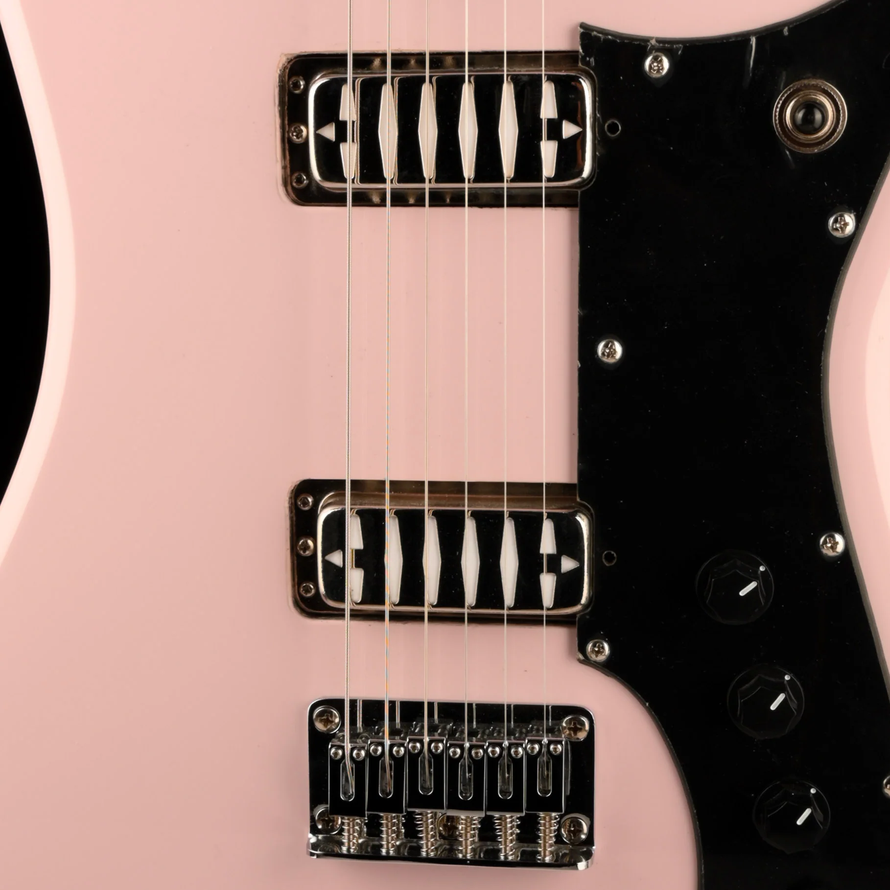 Used Airline Bighorn Electric Guitar Shell Pink - Image 5