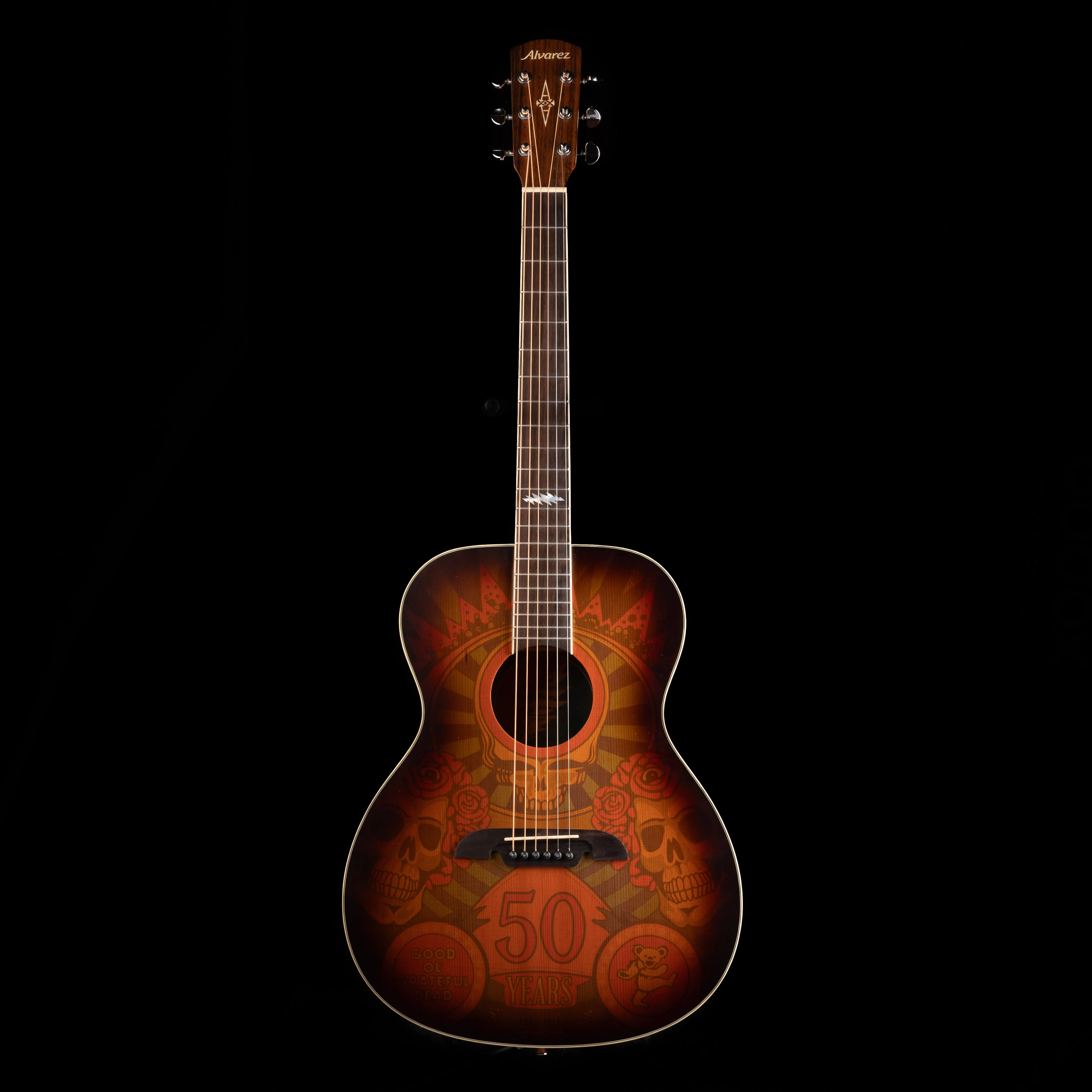 Used Alvarez AF65GD/MSHB Limited Edition Grateful Dead Acoustic With OHSC - Image 2