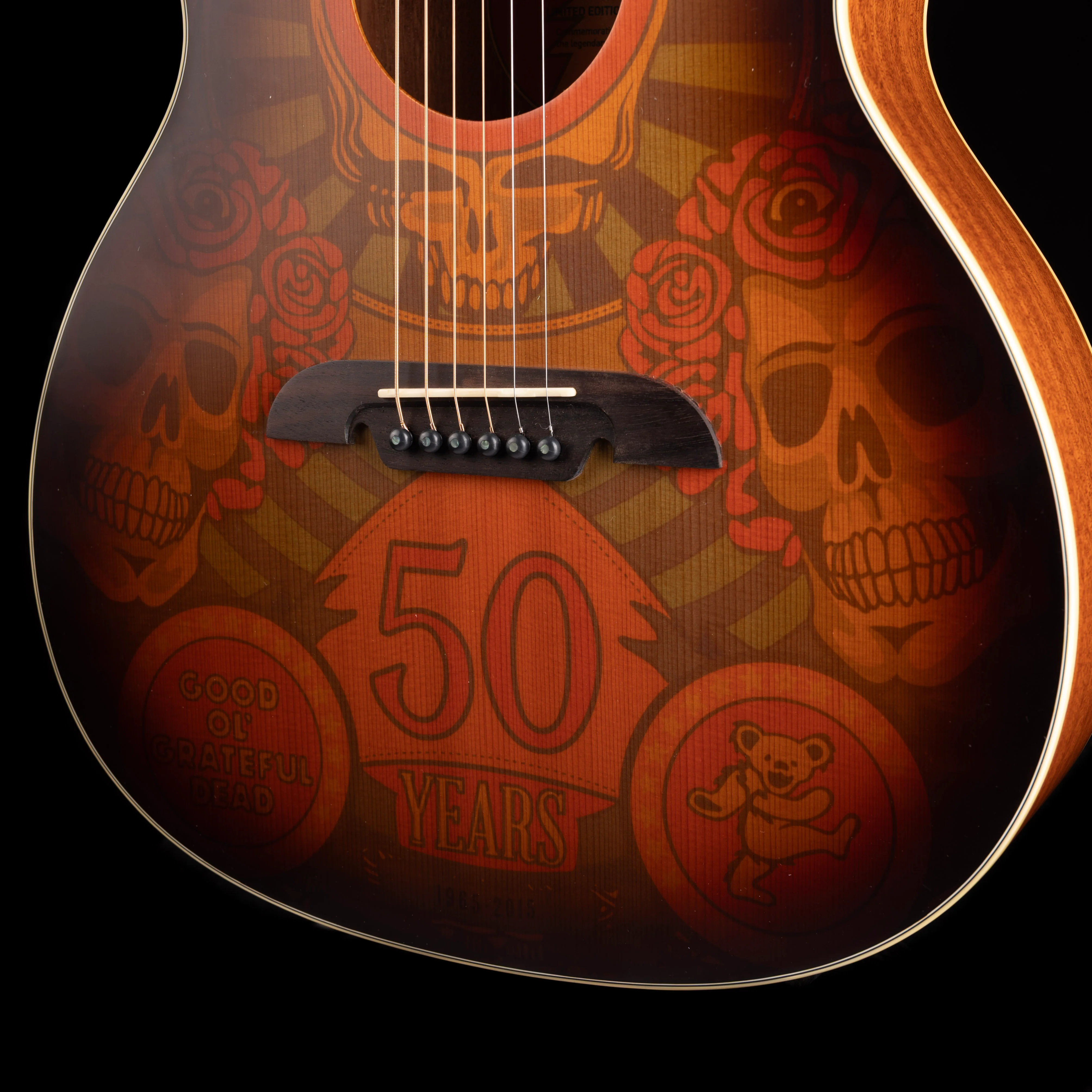 Used Alvarez AF65GD/MSHB Limited Edition Grateful Dead Acoustic With OHSC - Image 3