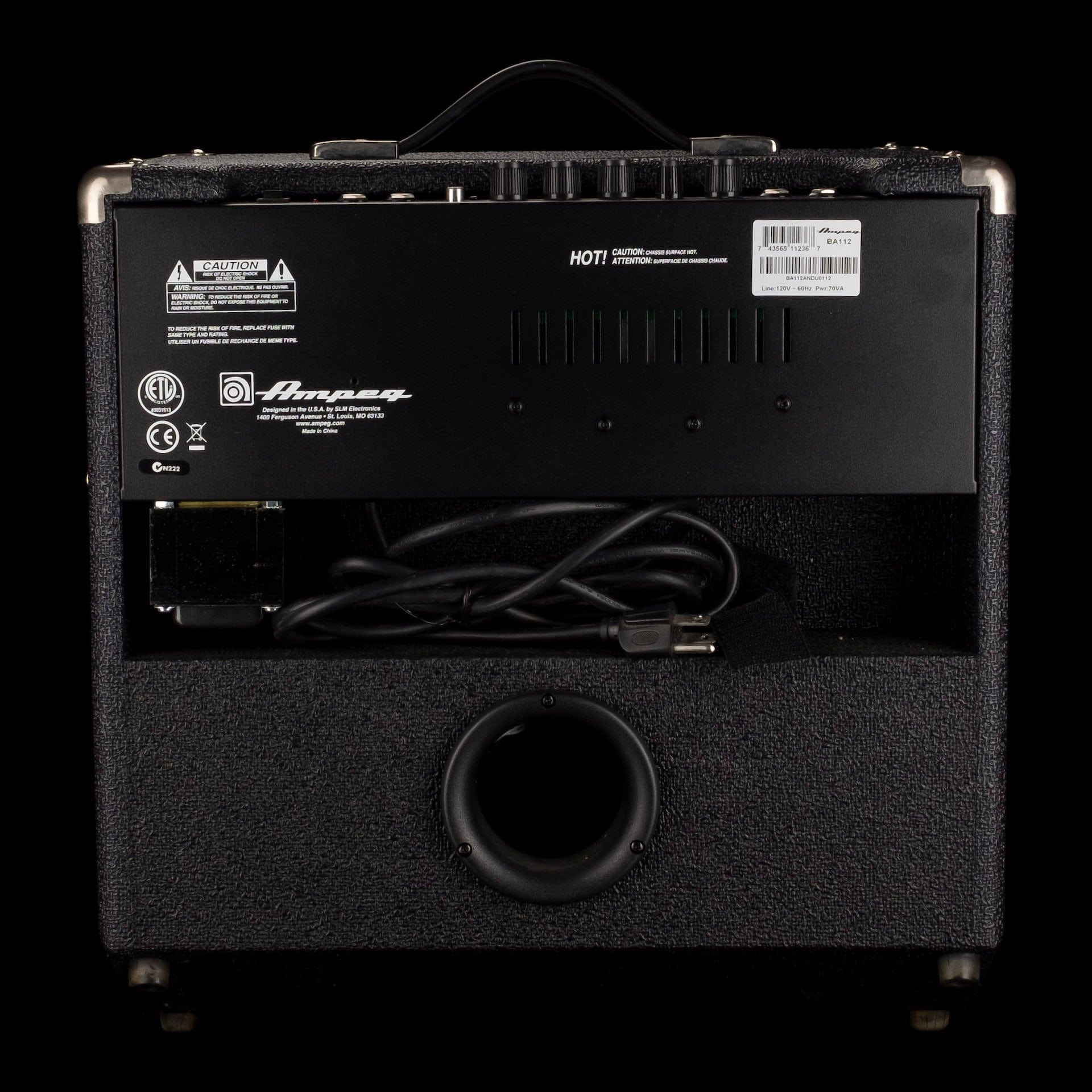 Used Ampeg BA-112 Bass Amp Combo With Cover - Image 7