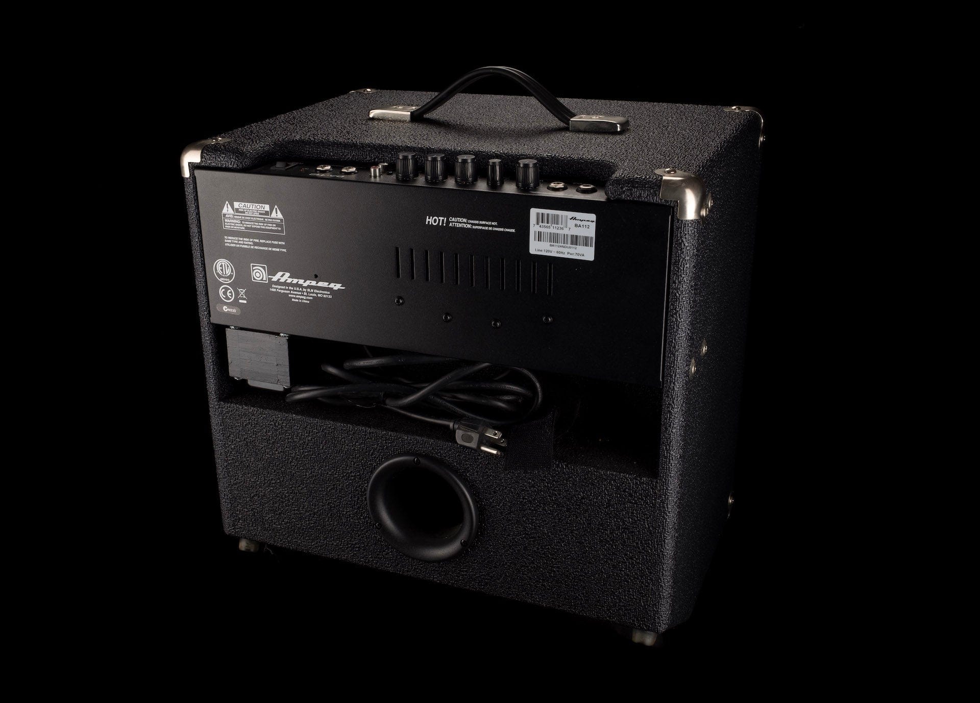 Used Ampeg BA-112 Bass Amp Combo With Cover - Image 8