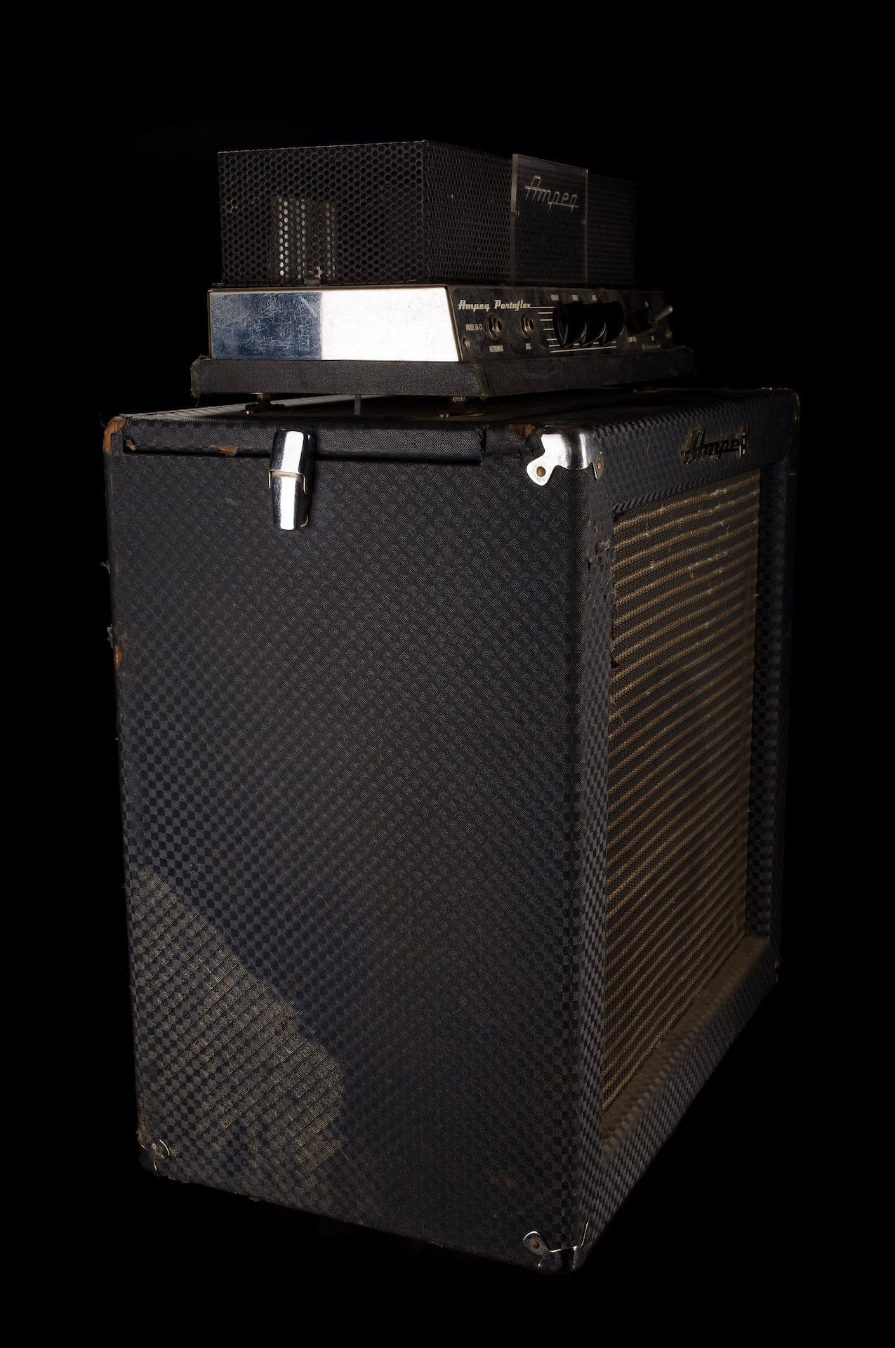 Used Vintage Ampeg Portaflex SB-12 Bass Guitar Amplifier Head And 1x12 Cabinet - Image 13
