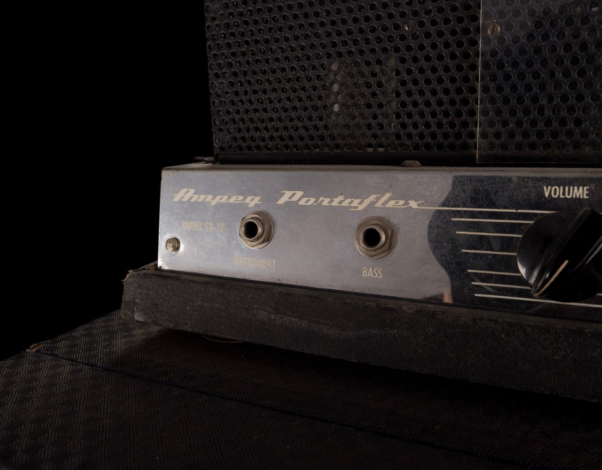 Used Vintage Ampeg Portaflex SB-12 Bass Guitar Amplifier Head And 1x12 Cabinet - Image 5