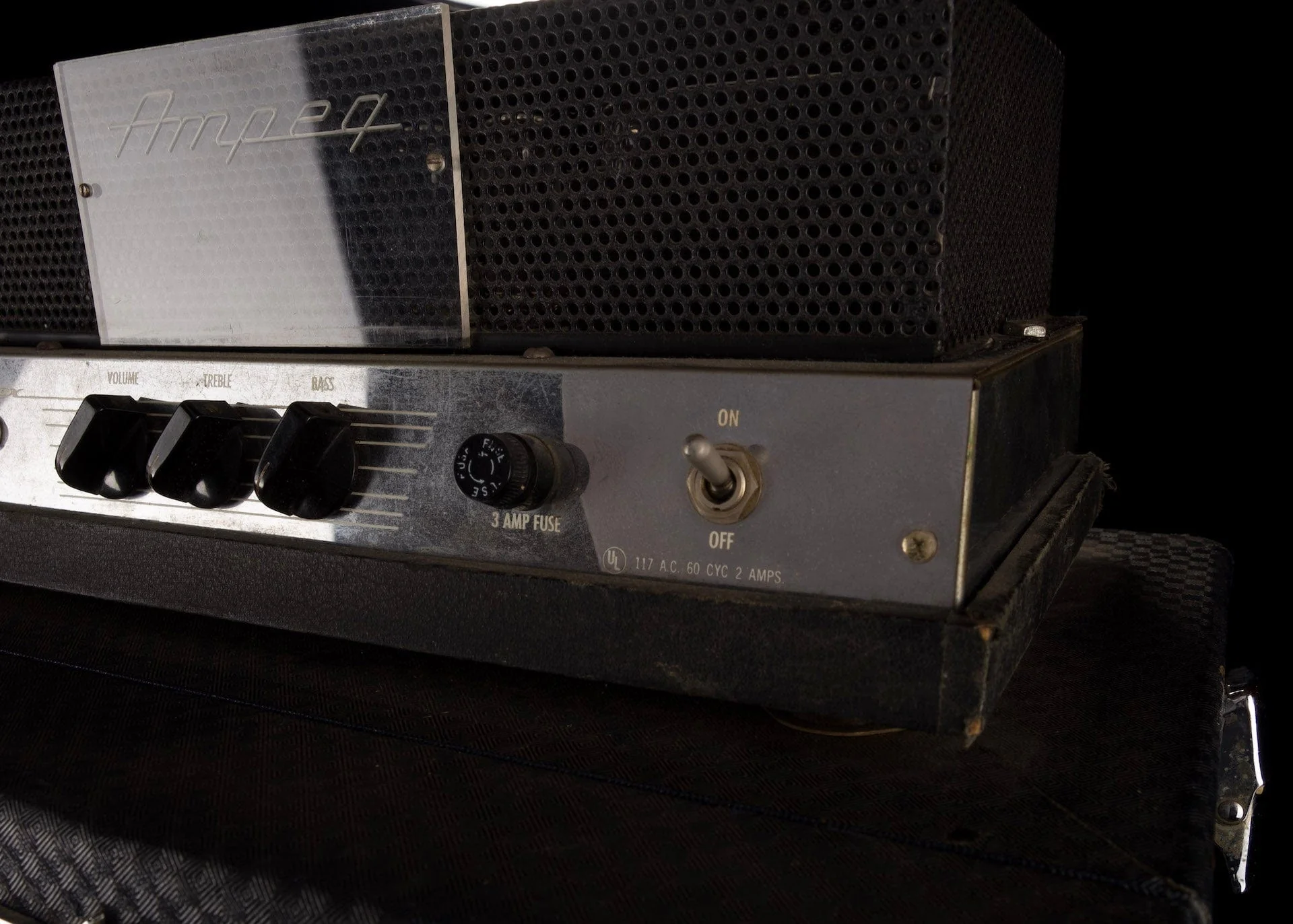 Used Vintage Ampeg Portaflex SB-12 Bass Guitar Amplifier Head And 1x12 Cabinet - Image 7