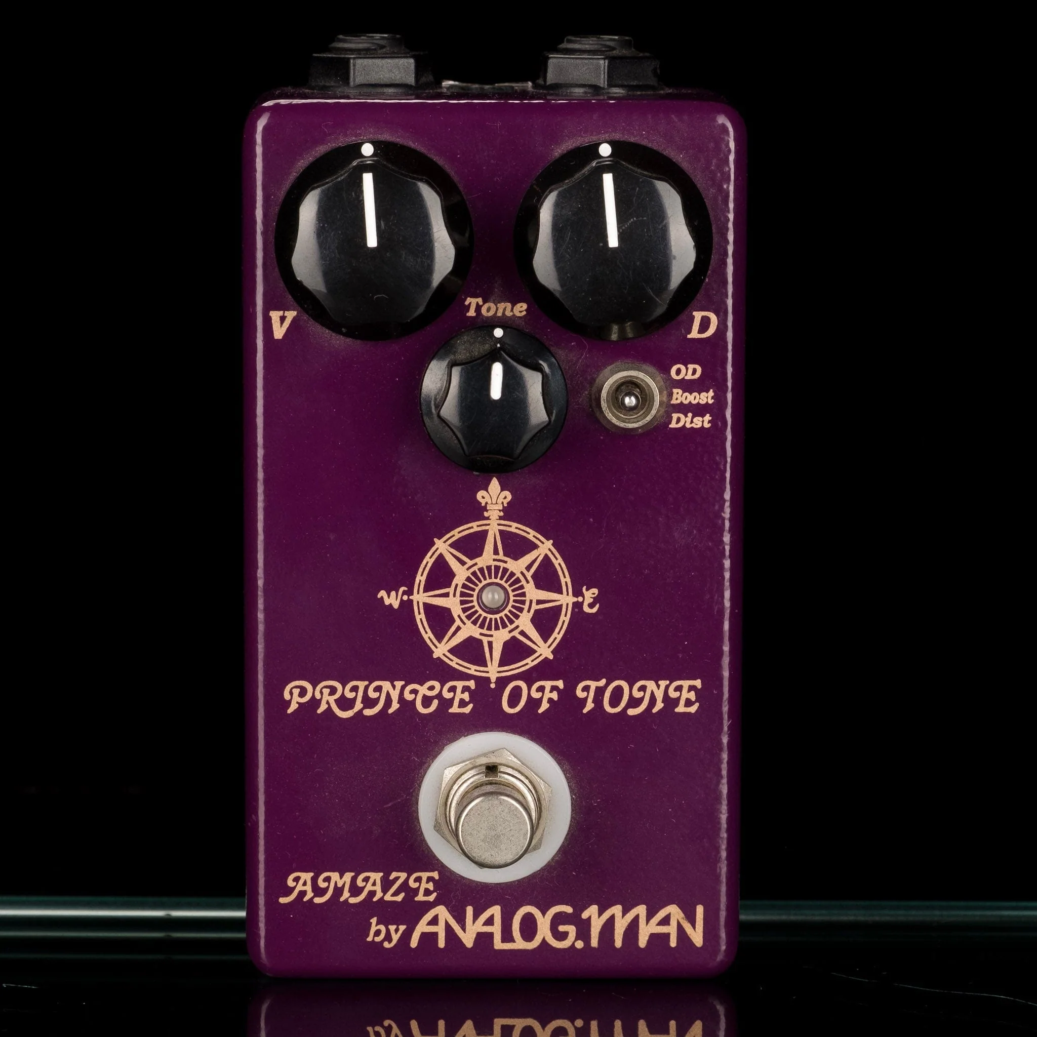 Used Analogman Prince Of Tone Overdrive Guitar Effect Pedal With Box - Image 2