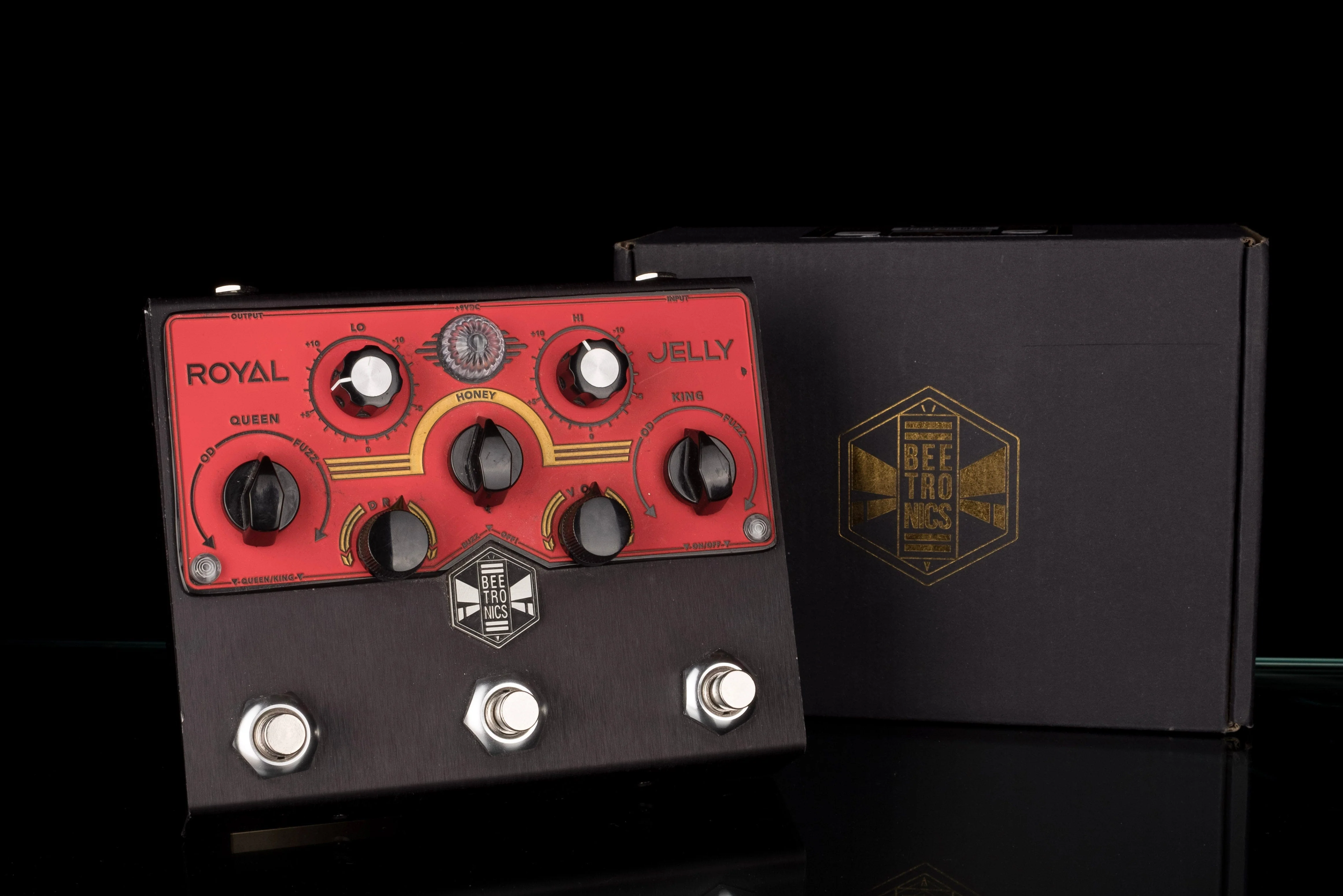 Used BeetronicsFX Royal Jelly Limited Edition Black Anodized Overdrive Fuzz with Box