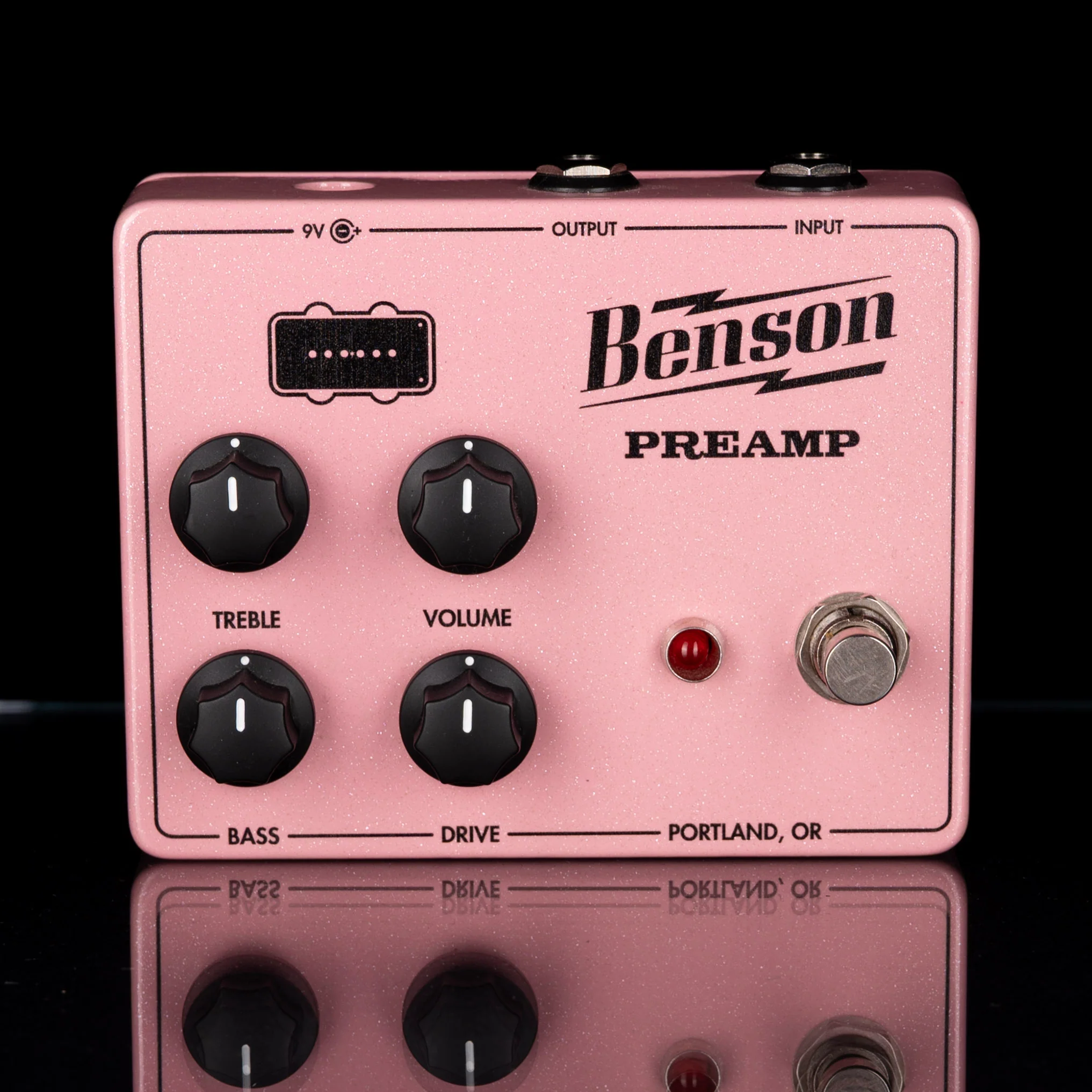 Used Benson Preamp Pedal Pink With Box - Image 2