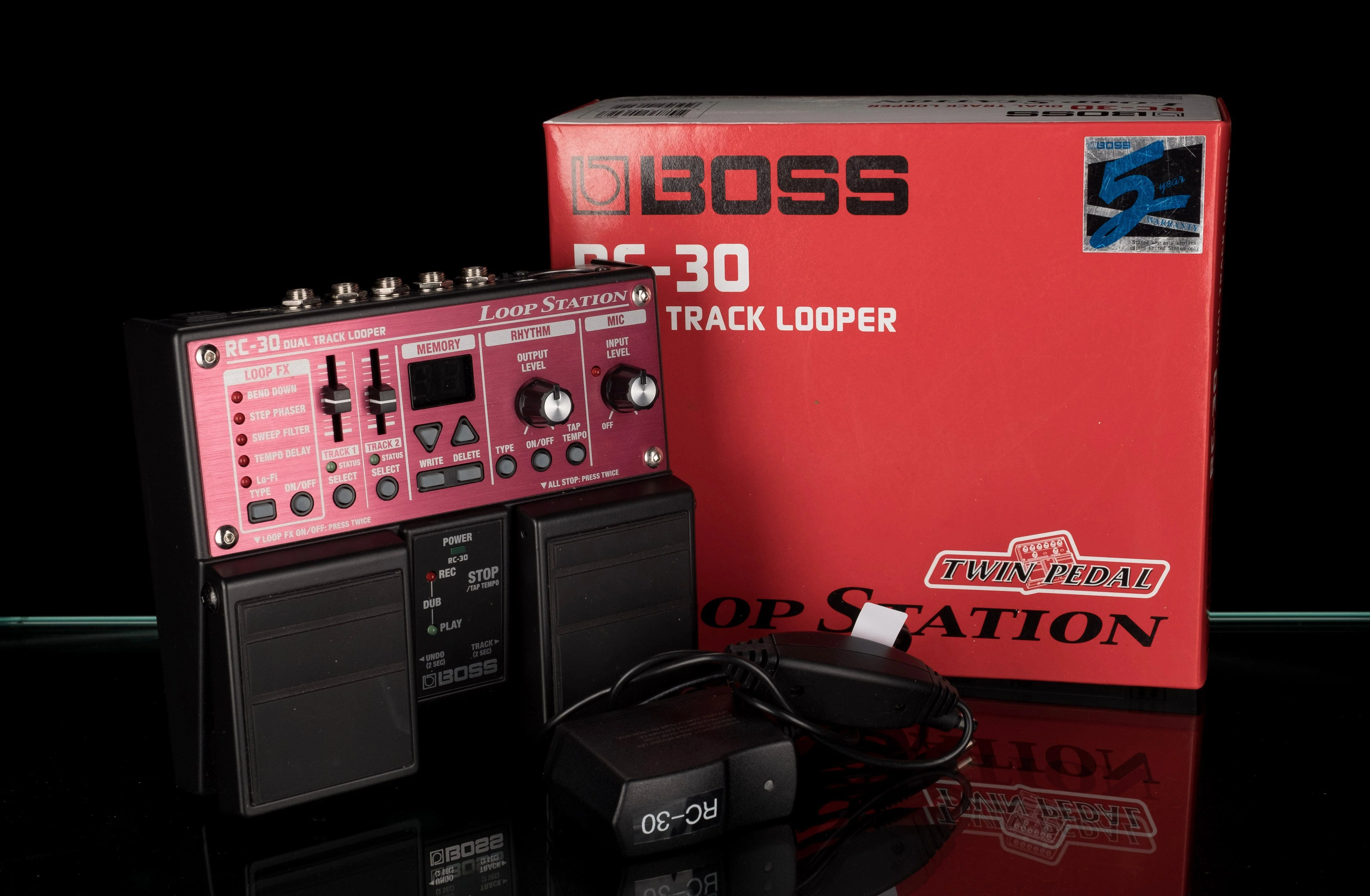 Used Boss RC-30 Loop Station Looper Guitar Effect Pedal With Box & Power Supply