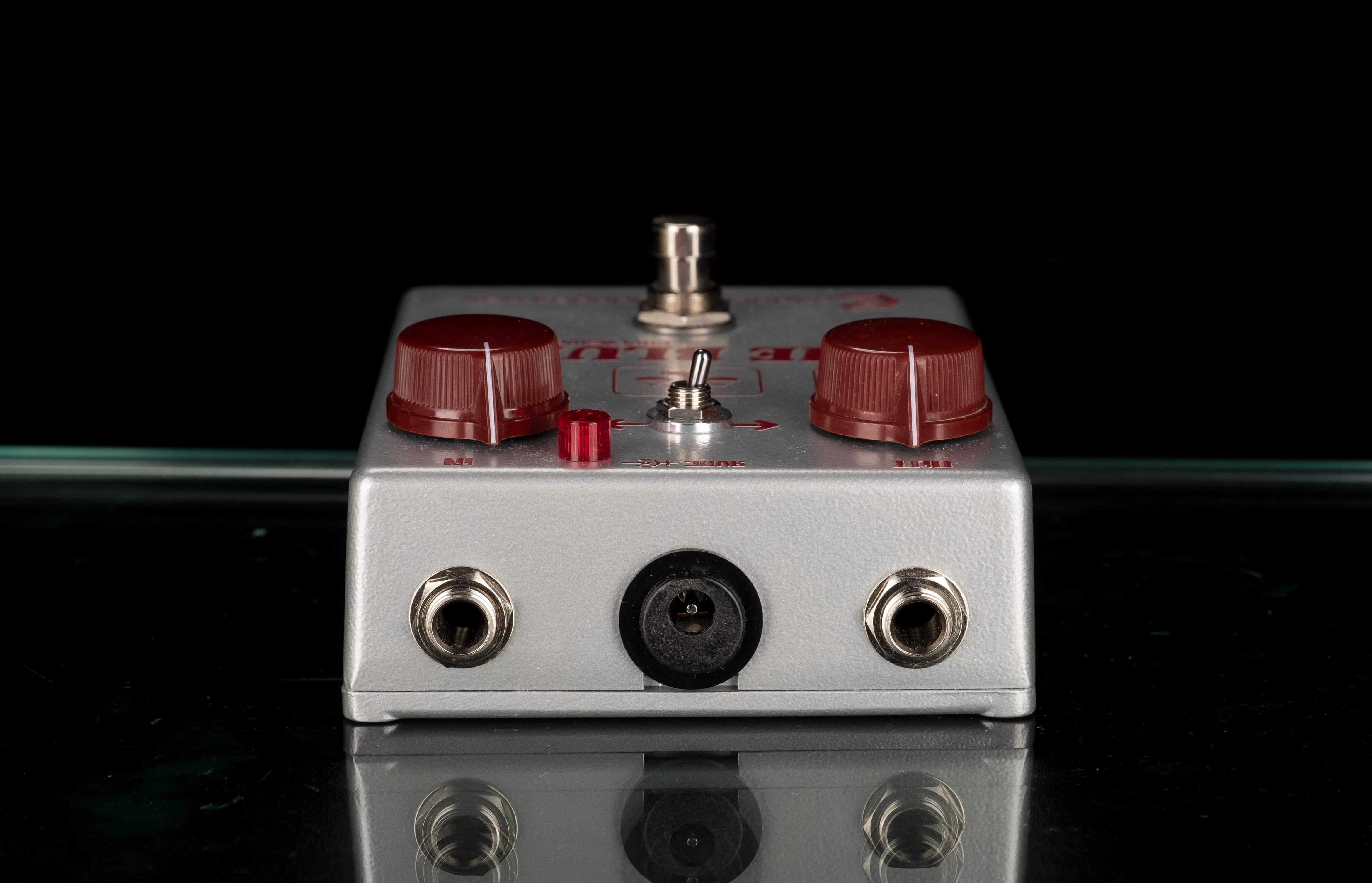 Used Caroline Guitar Company Limited Edition "The Blues" Expensive Amplifier Pedal Silver & Oxblood with Box - Image 4