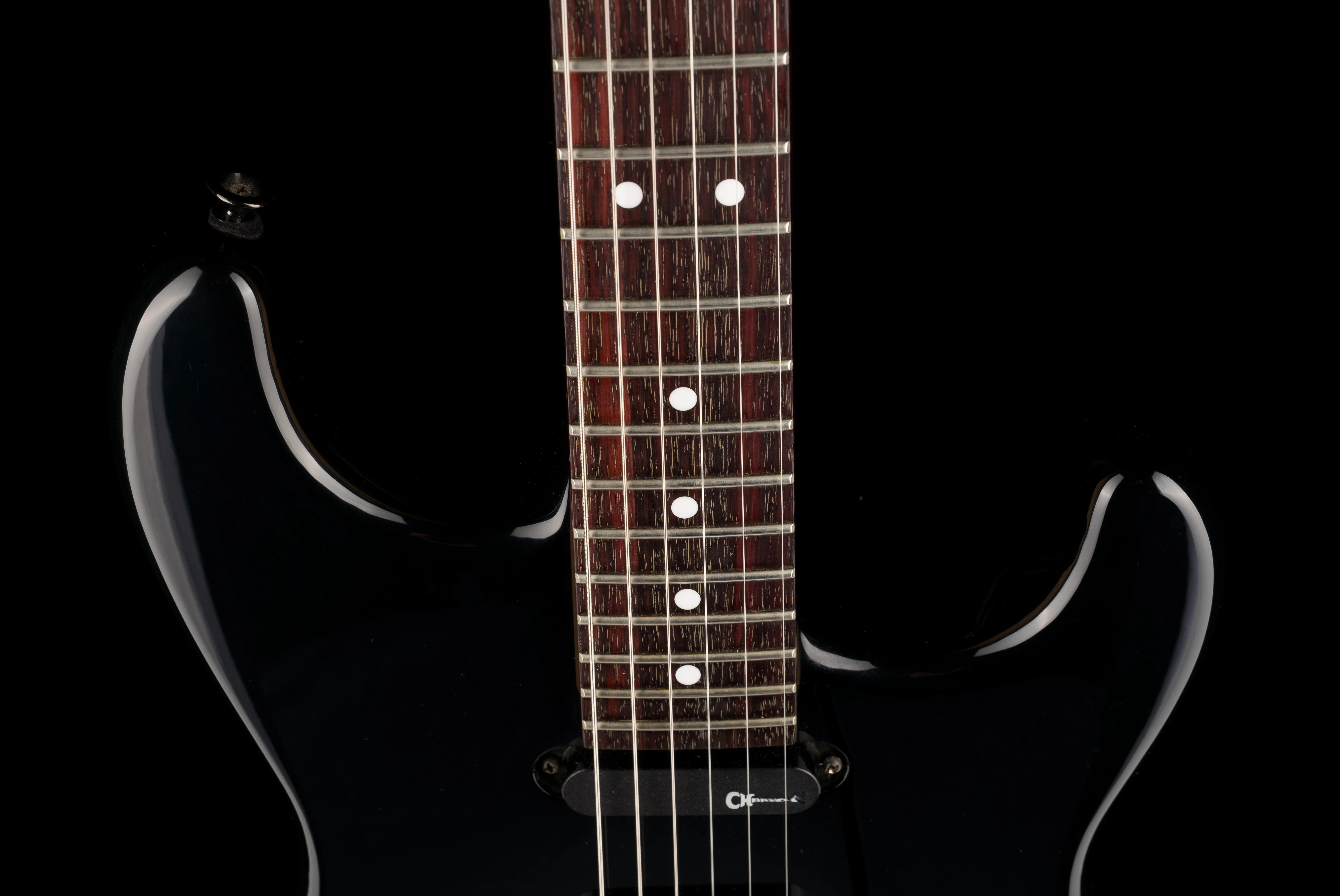 Used Charvel Charvette HSS Black Made in Japan with OHSC - Image 3
