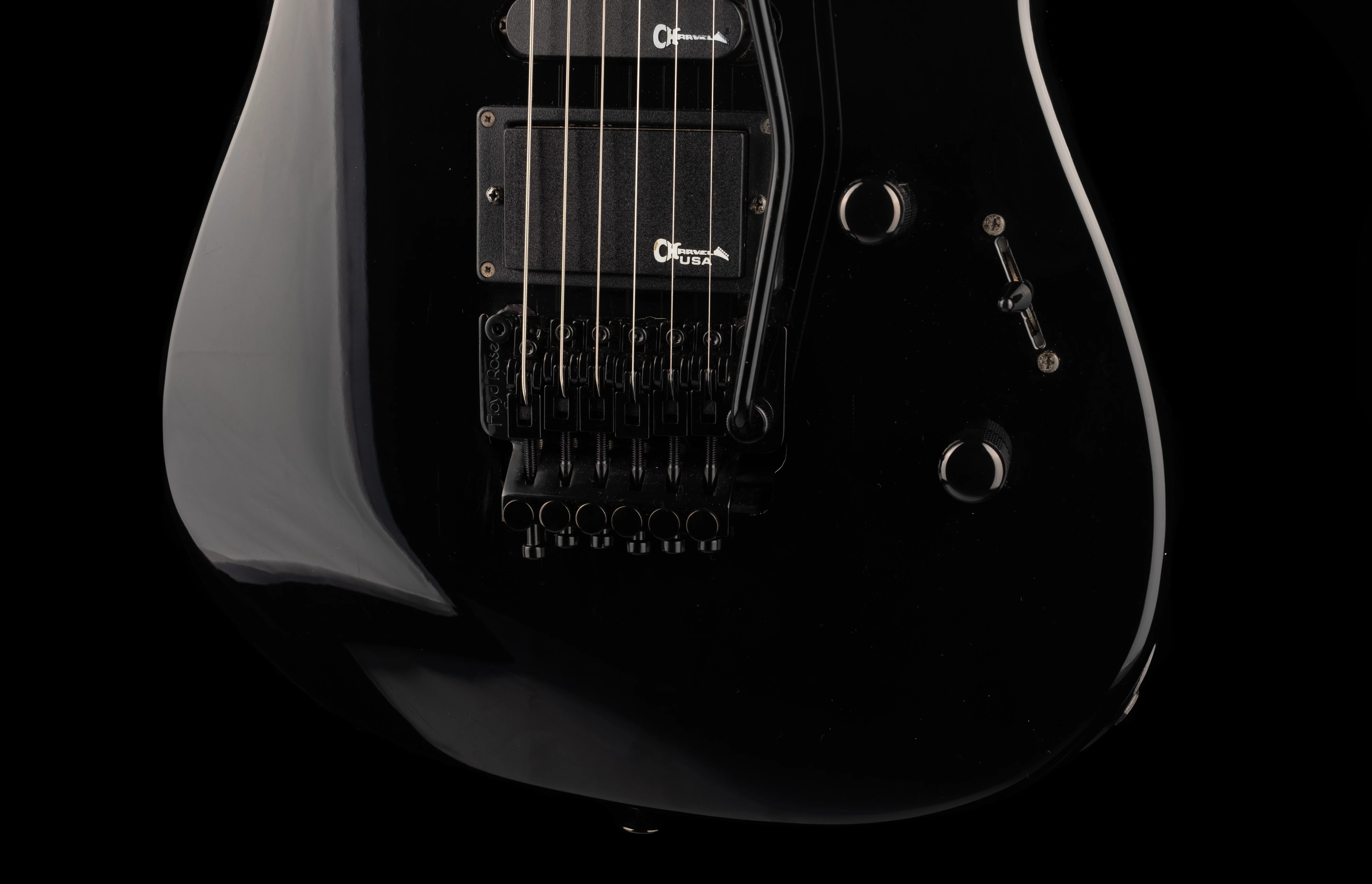 Used Charvel Charvette HSS Black Made in Japan with OHSC - Image 5