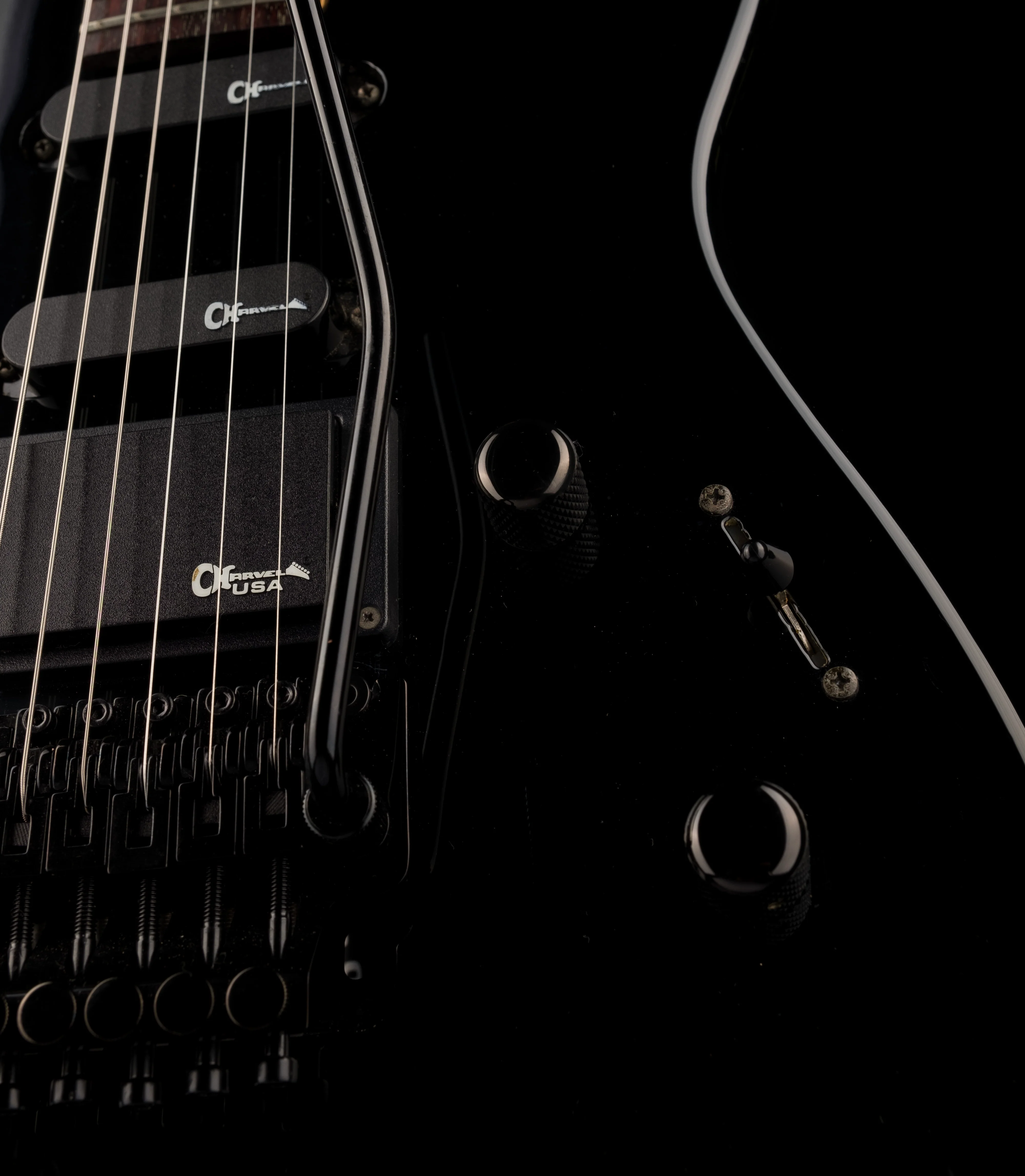 Used Charvel Charvette HSS Black Made in Japan with OHSC - Image 8