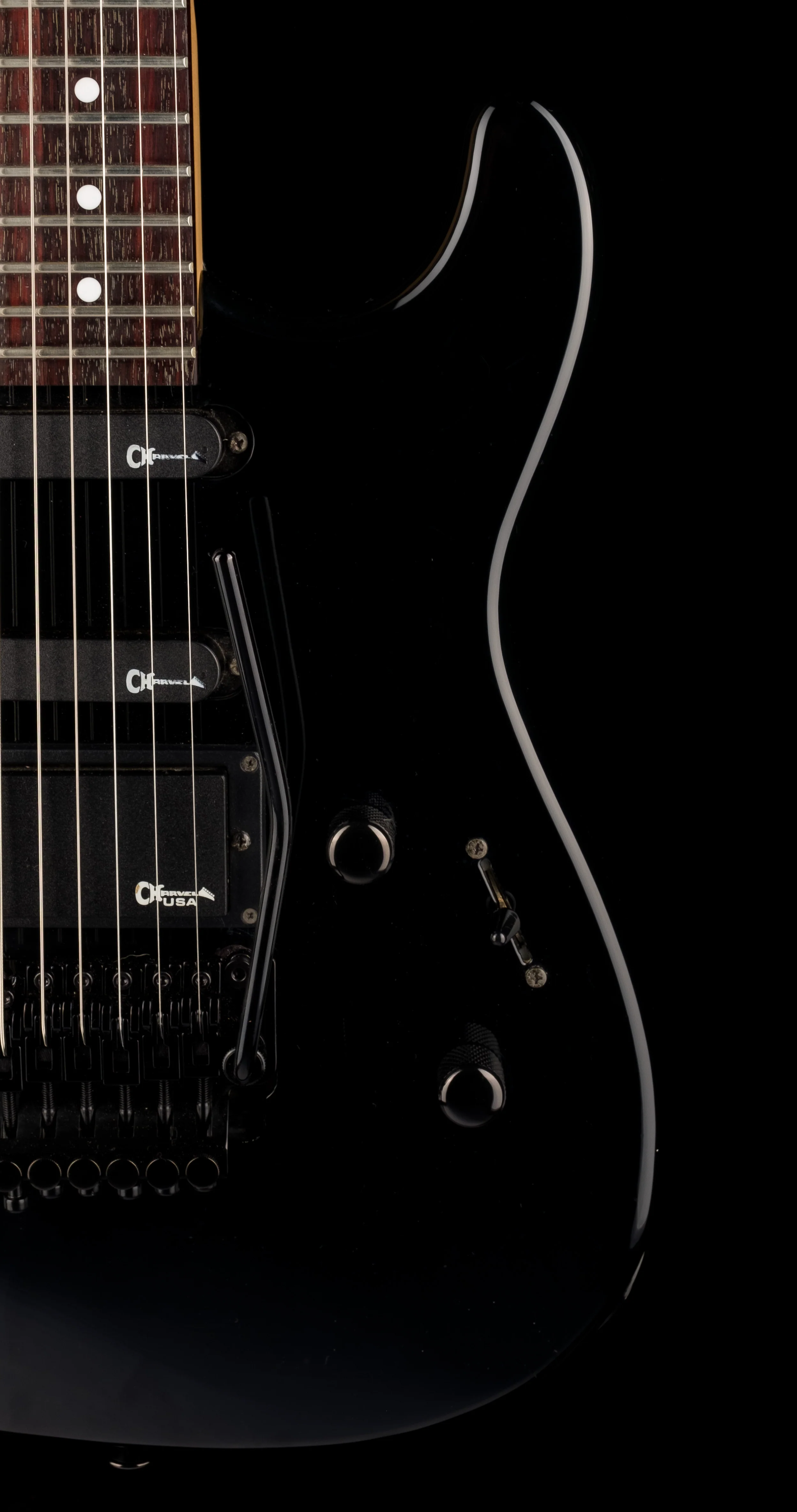 Used Charvel Charvette HSS Black Made in Japan with OHSC - Image 9