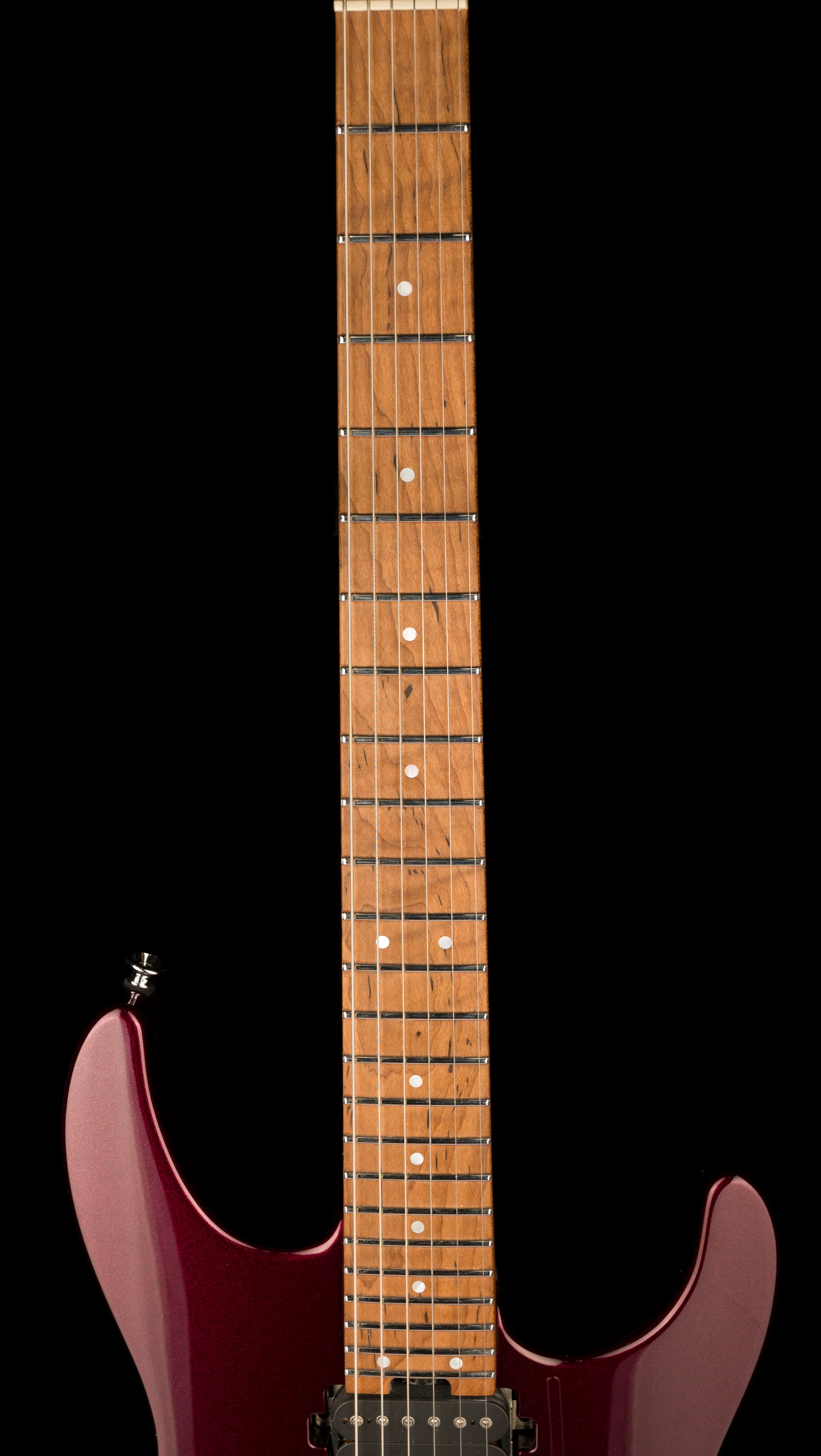 Used Charvel USA Select DK24 HH 2PT CM Caramelized Flame Oxblood With Case - Image 10