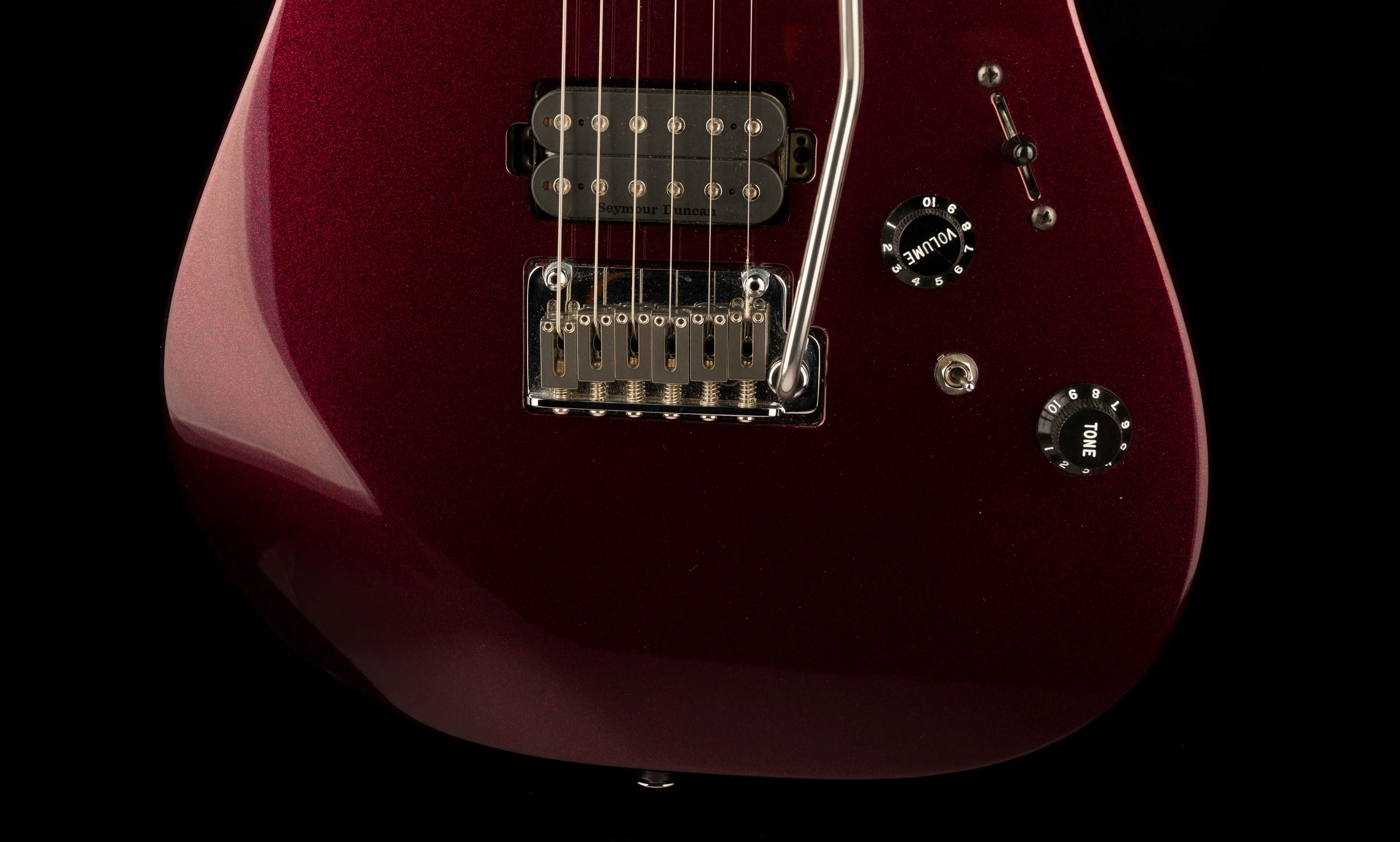Used Charvel USA Select DK24 HH 2PT CM Caramelized Flame Oxblood With Case - Image 5