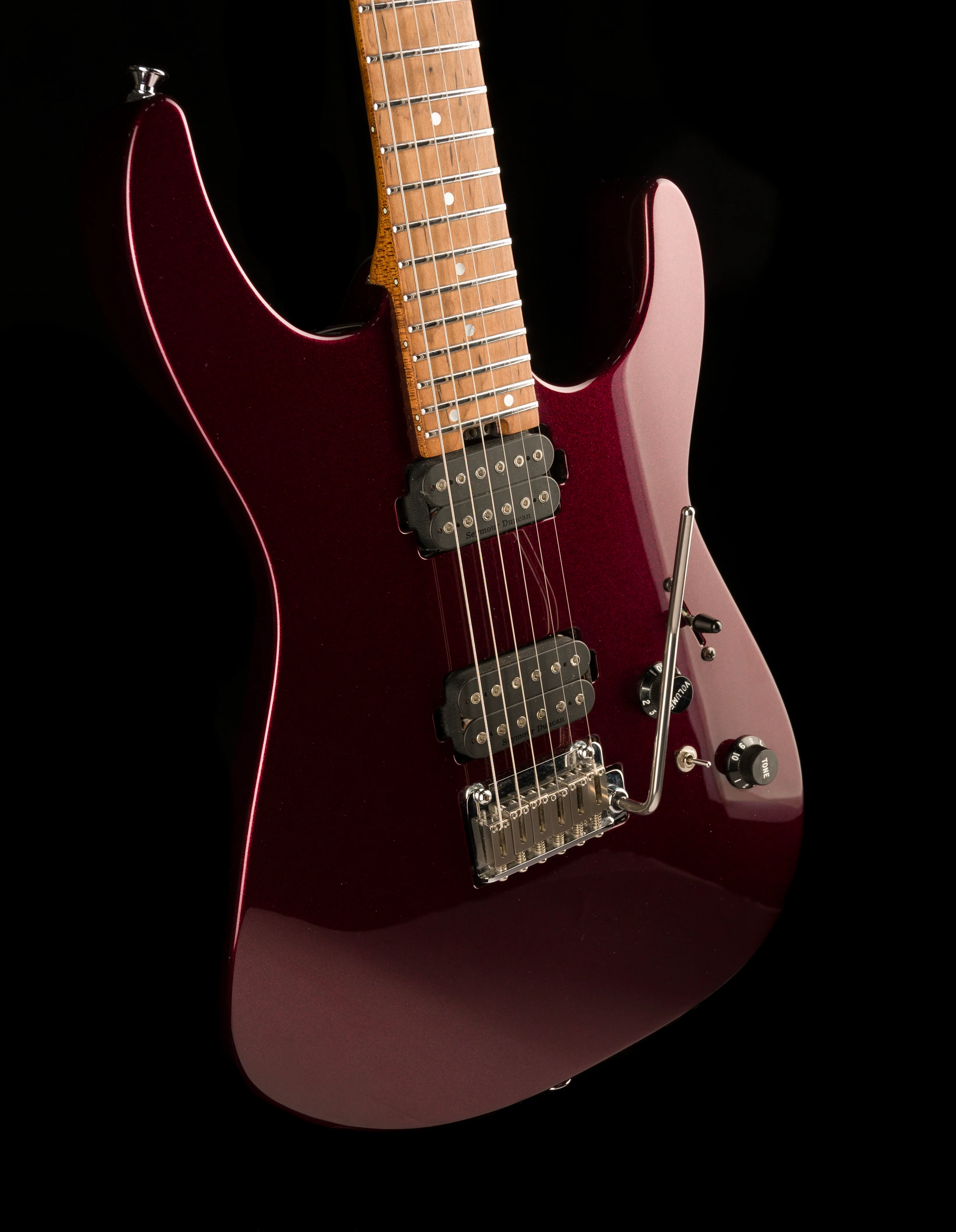 Used Charvel USA Select DK24 HH 2PT CM Caramelized Flame Oxblood With Case - Image 9