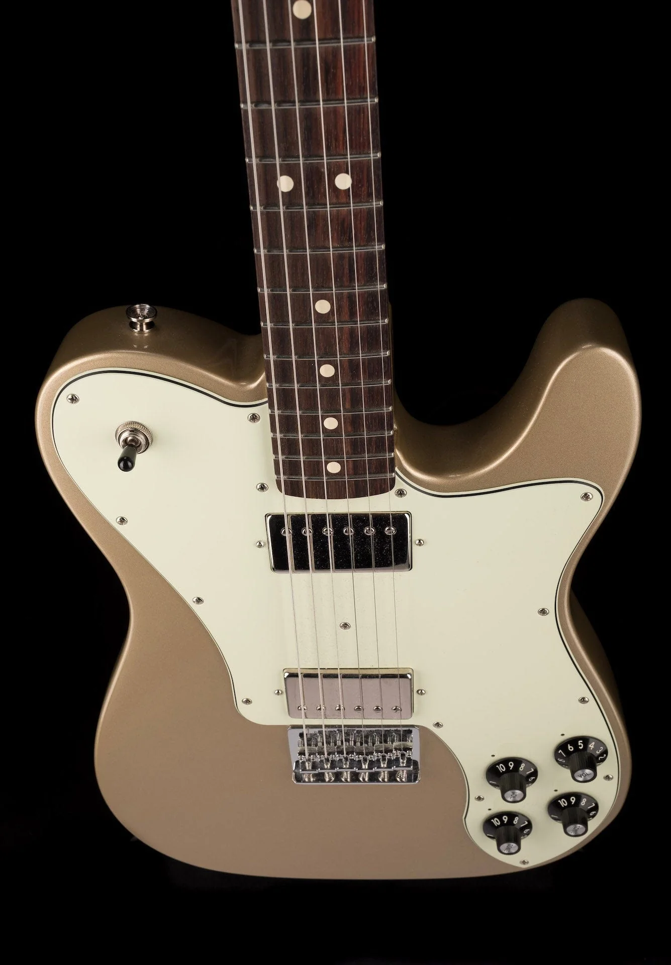 Used Chris Shiflett Telecaster Deluxe Shoreline Gold with OHSC - Image 4
