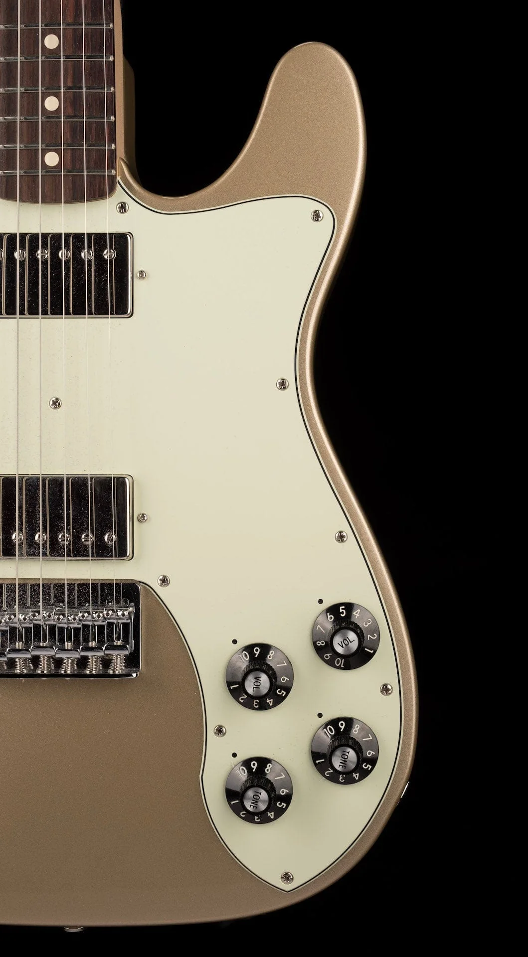 Used Chris Shiflett Telecaster Deluxe Shoreline Gold with OHSC - Image 9