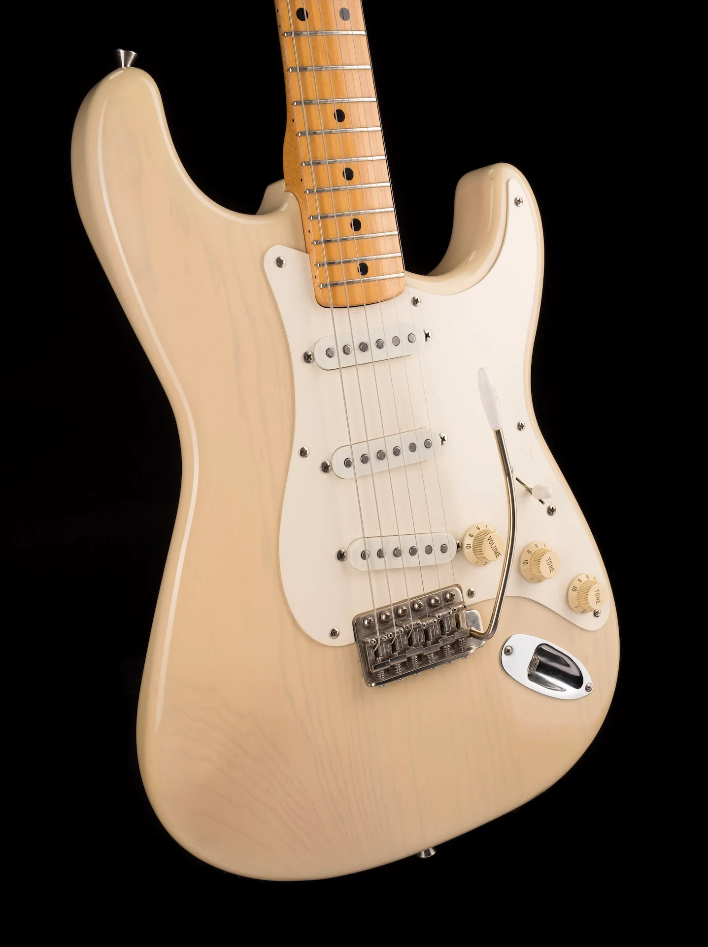 Used Custom Partscaster Fender Authentic Neck and Grover Jackson Body Blonde with Gig Bag - Image 10