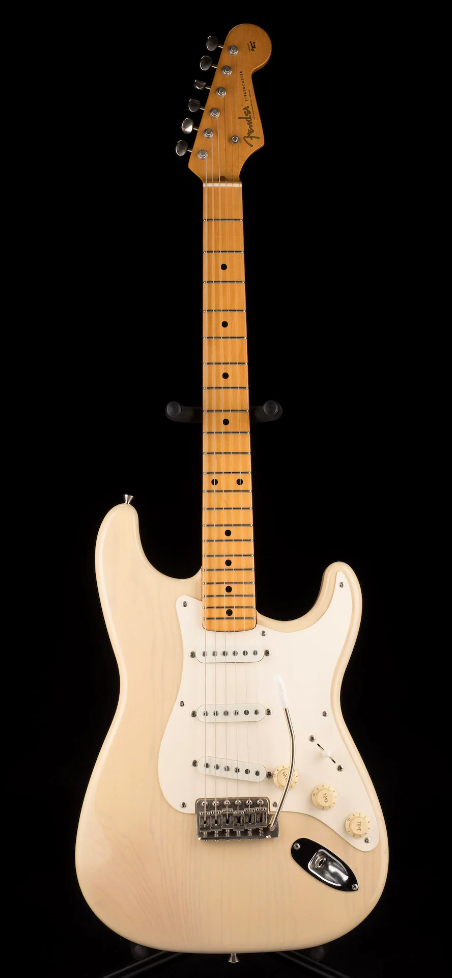 Used Custom Partscaster Fender Authentic Neck and Grover Jackson Body Blonde with Gig Bag - Image 2