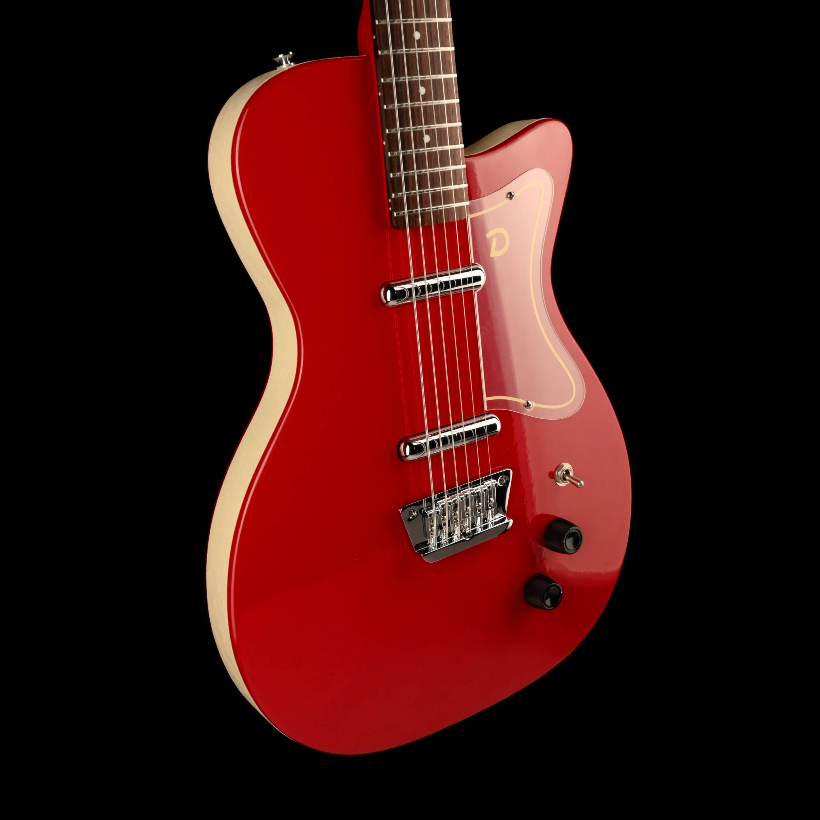 Used Danelectro 56 Baritone Red Flake Guitar With Gig Bag - Image 6
