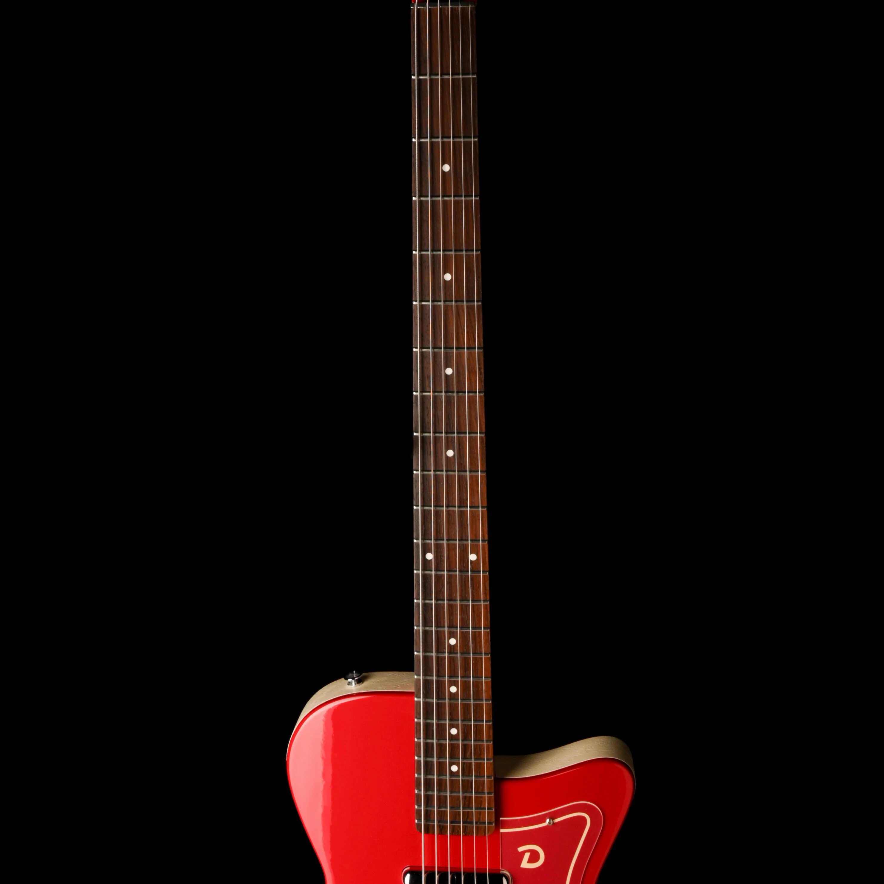 Used Danelectro 56 Baritone Red Flake Guitar With Gig Bag - Image 7