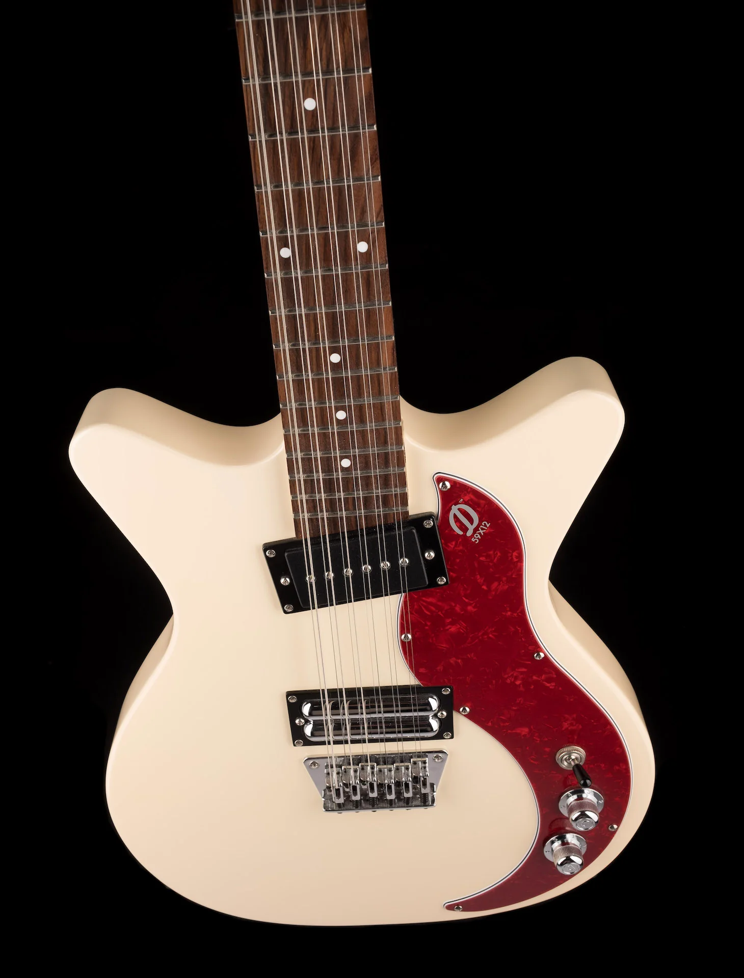 Used Danelectro 59X12 12-String Electric Guitar Vintage Cream - Image 5